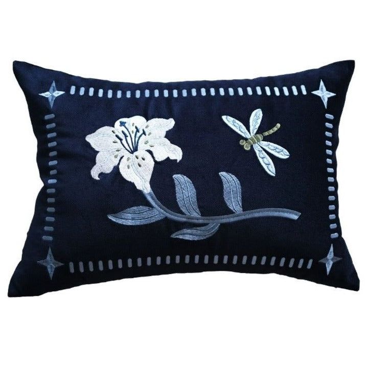 Lily Cotton Velvet Cushion Cover