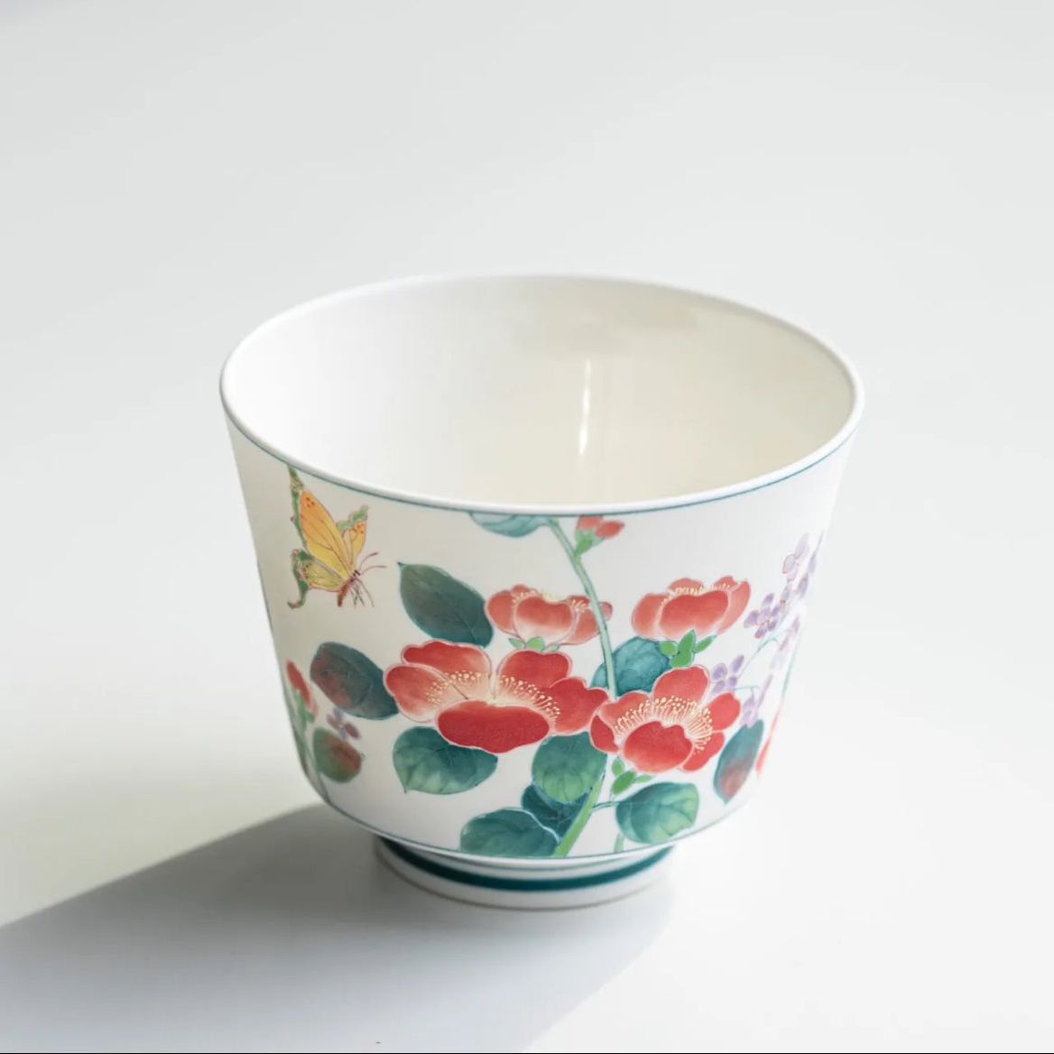 Camellia Butterfly Porcelain Cup