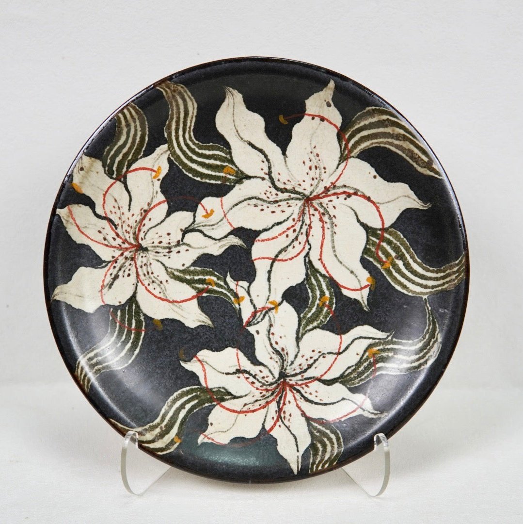 Lily Blossom Ceramic Plate