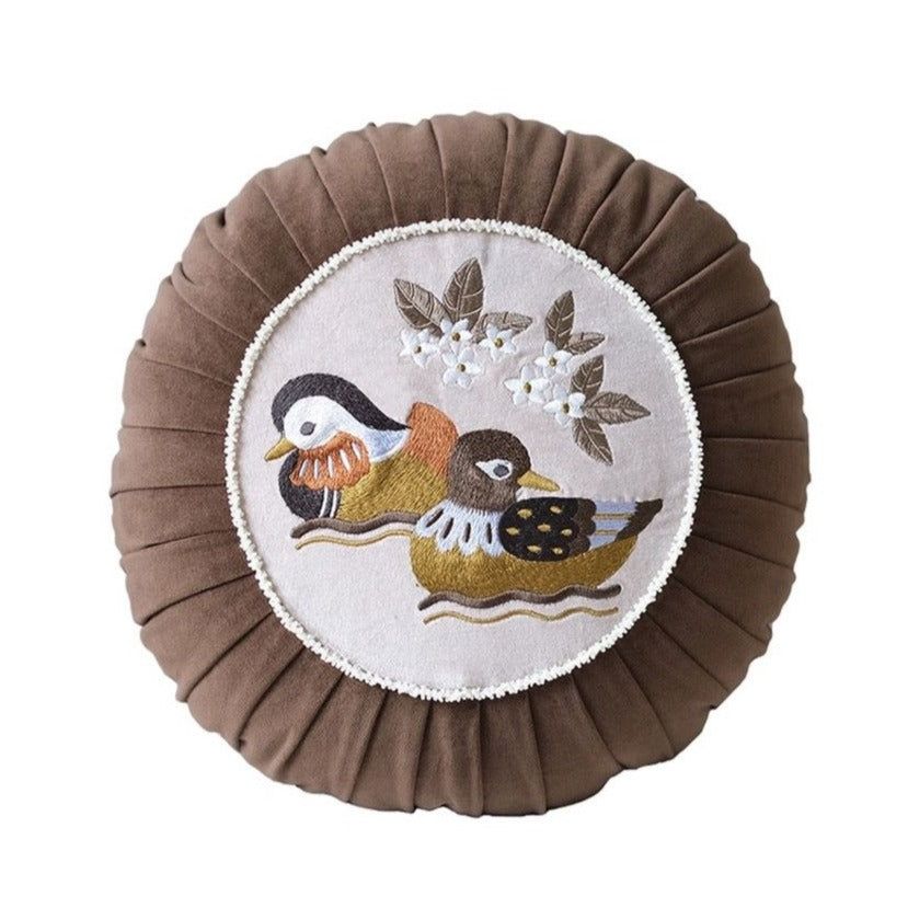 Duck Cotton Velvet Beads Loop Cushion Cover