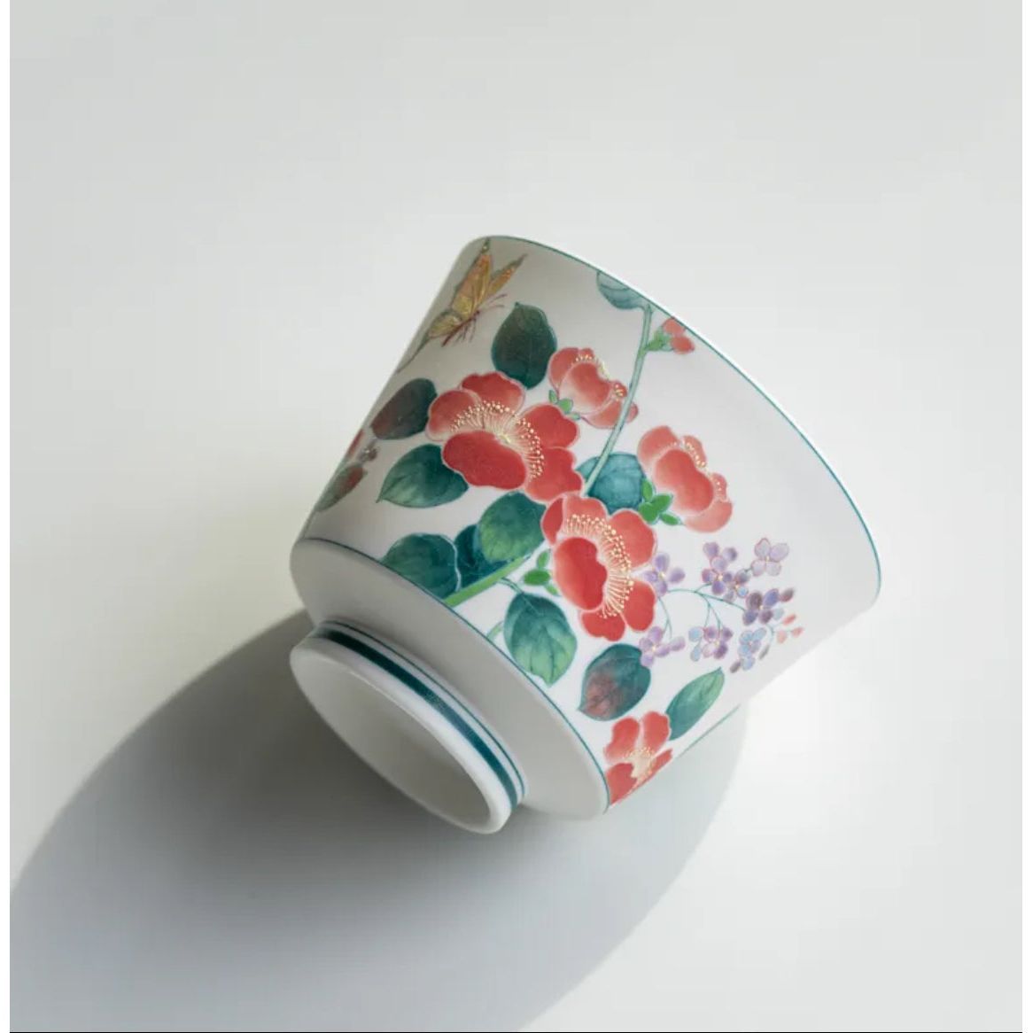 Camellia Butterfly Porcelain Cup