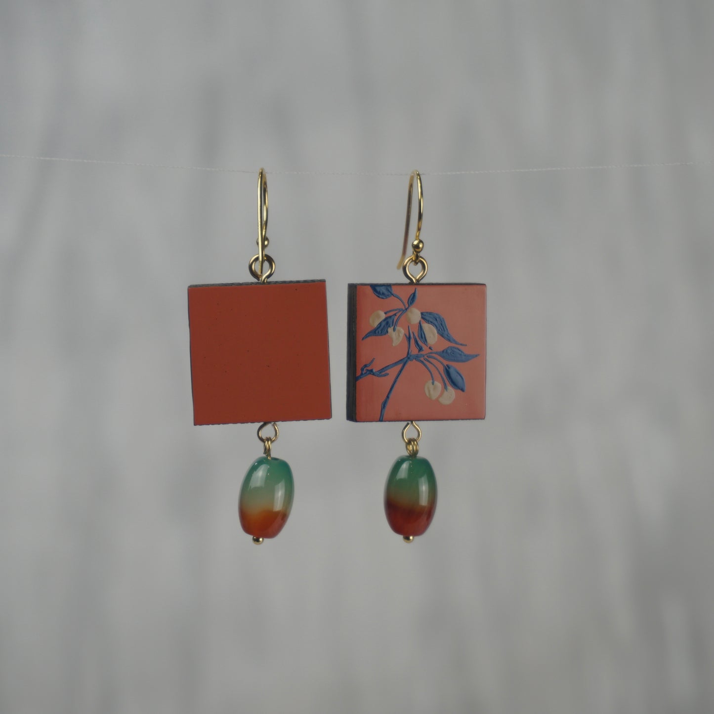 Cherry Lacquer Dangle Earrings