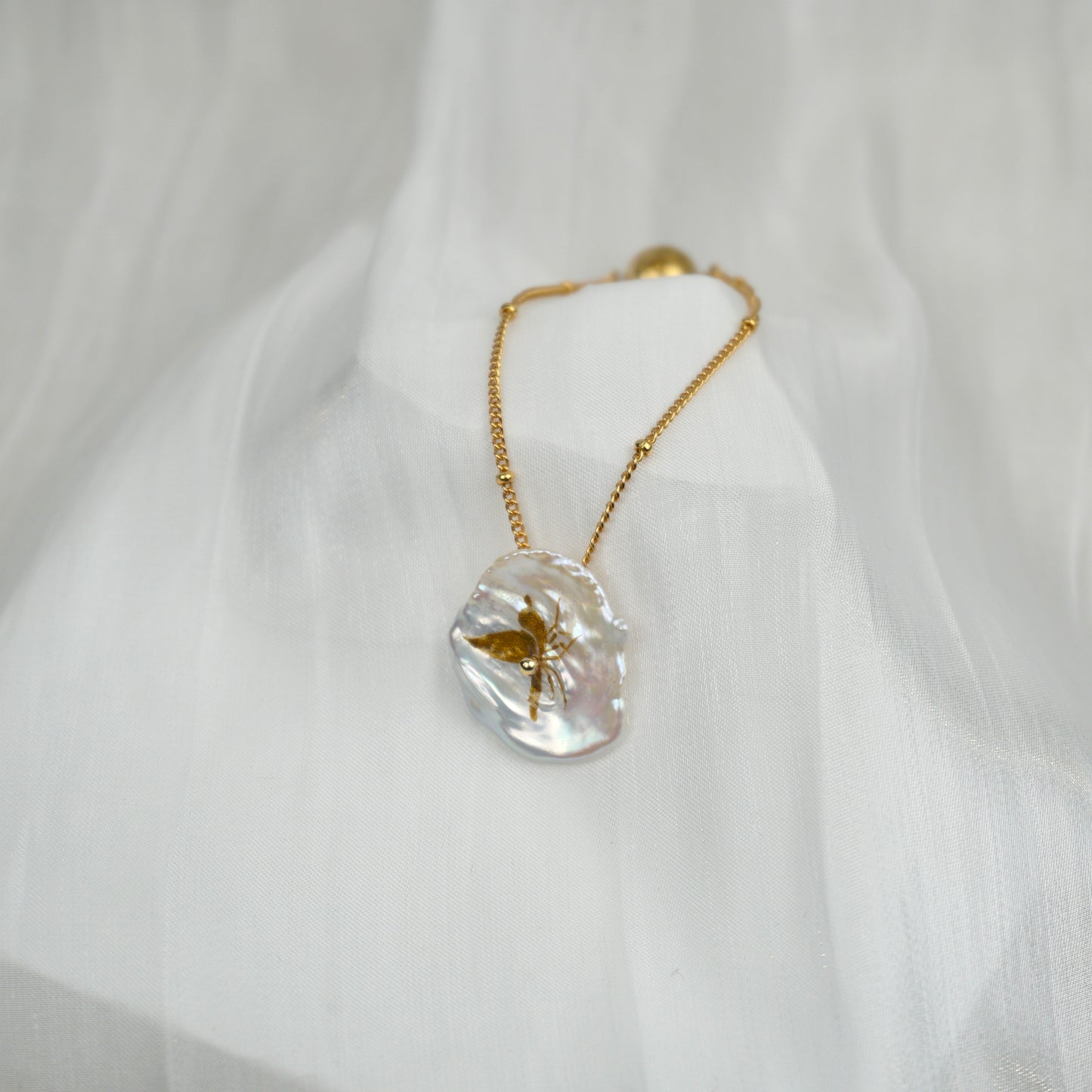 Butterfly Lacquer Freshwater Pearl Bracelet
