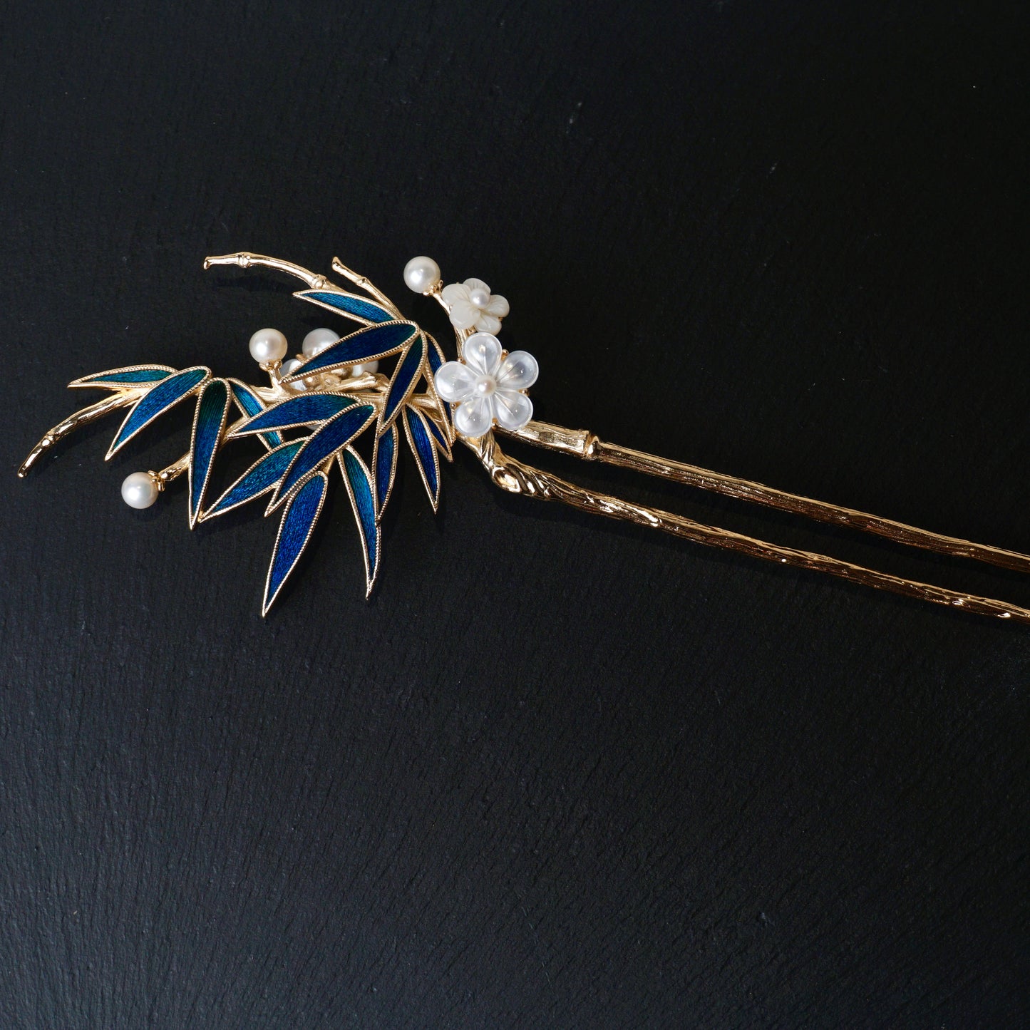 Peacock Feather Hairpin