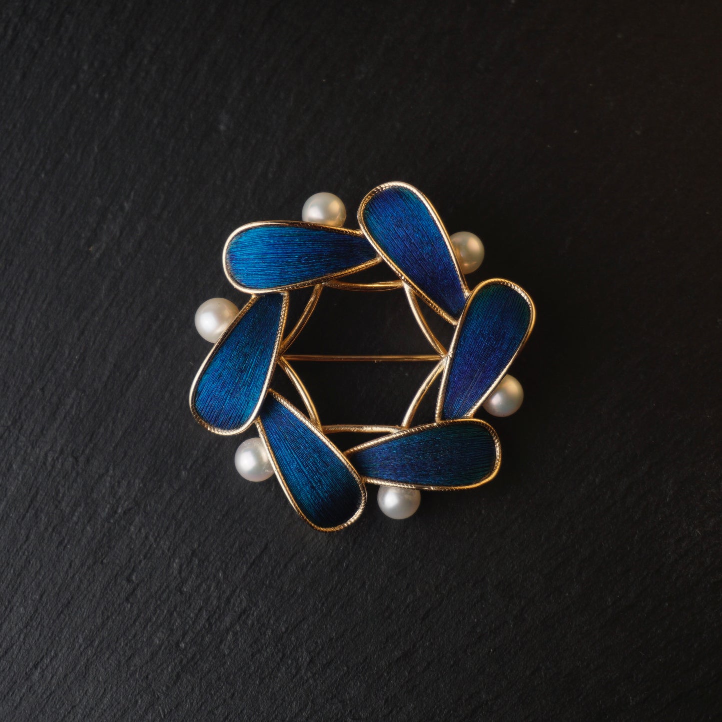 Peacock Feather Ring Brooch
