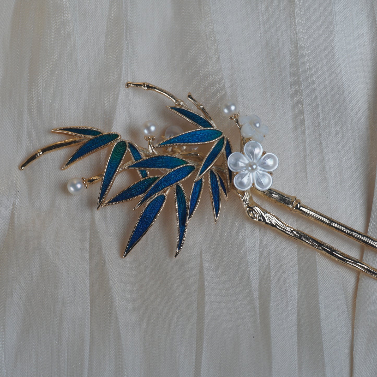 Peacock Feather Hairpin