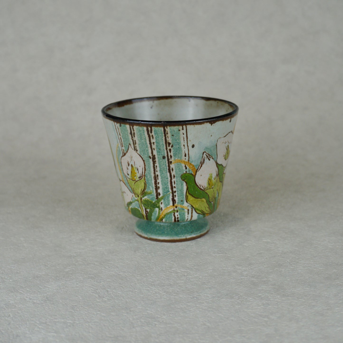 White Calla Lily Short Goblet Mug