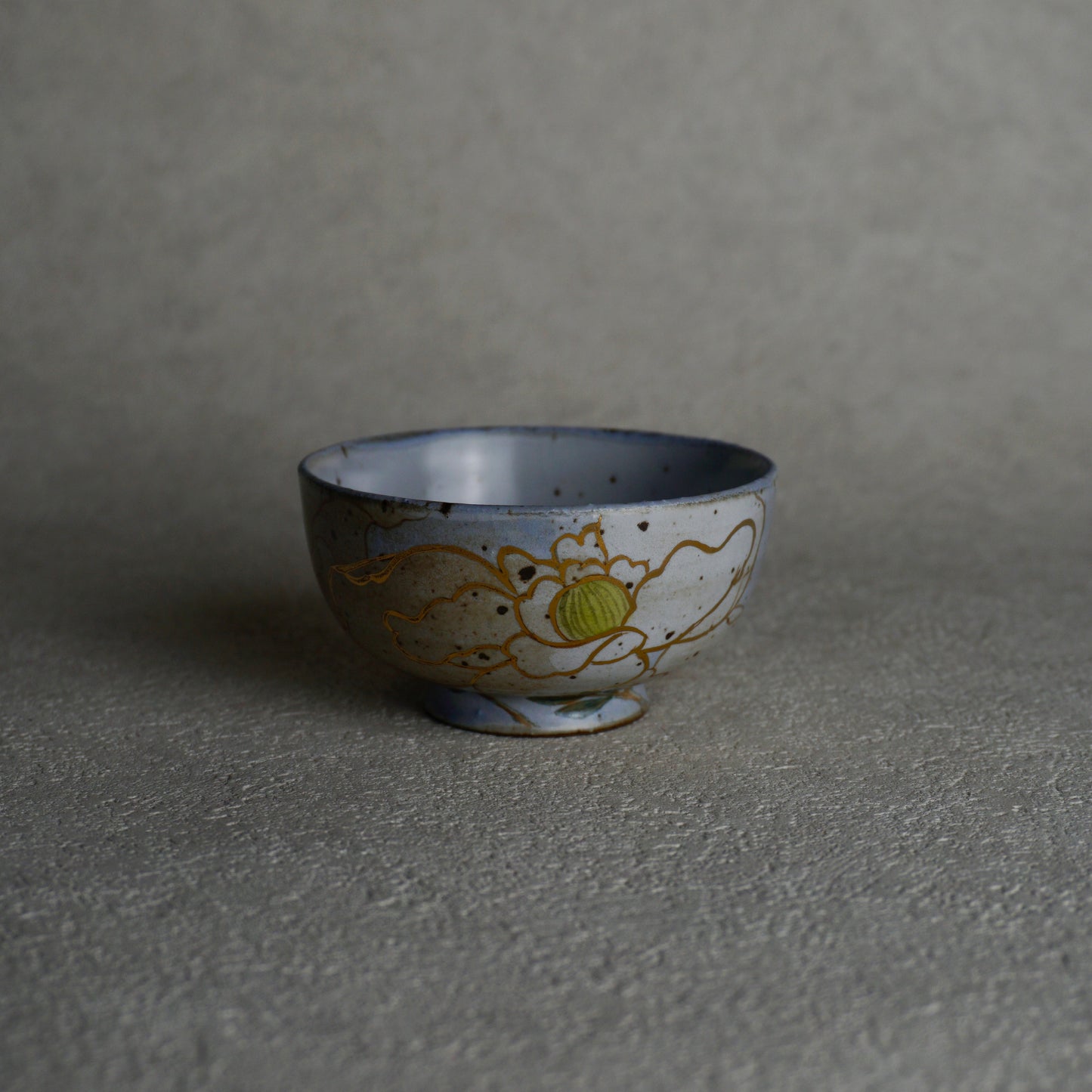 Gold Trim Flower Cup