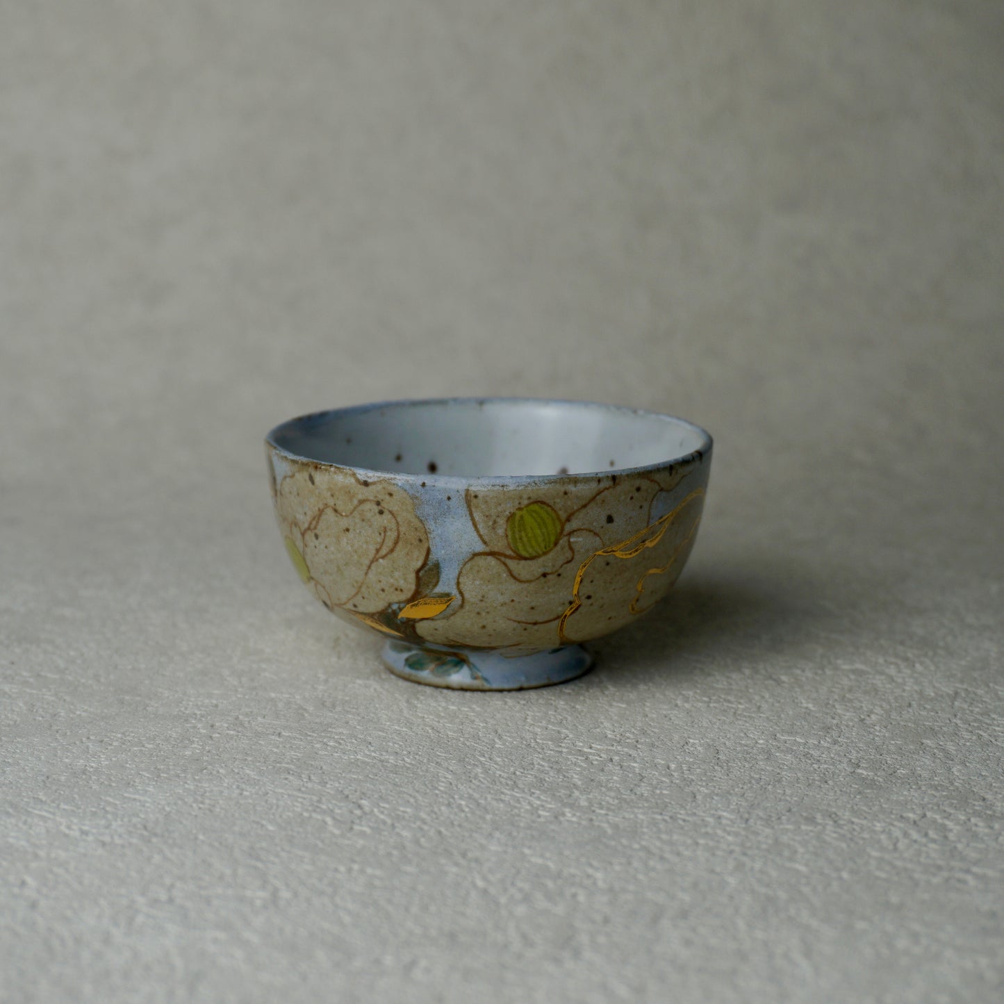 Gold Trim Flower Cup