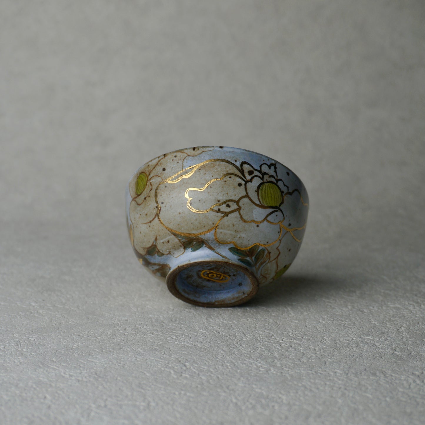 Gold Trim Flower Cup