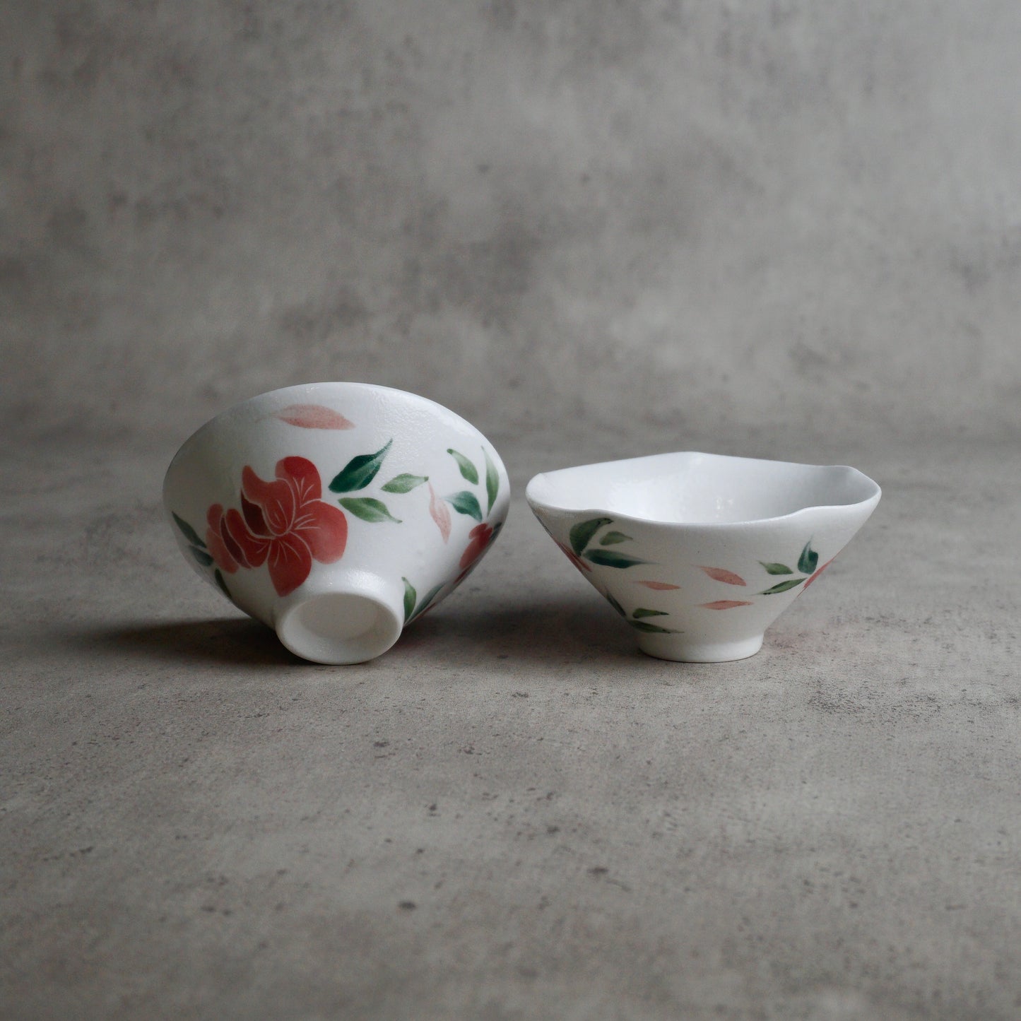 White Flora Hand Painted Tea Set