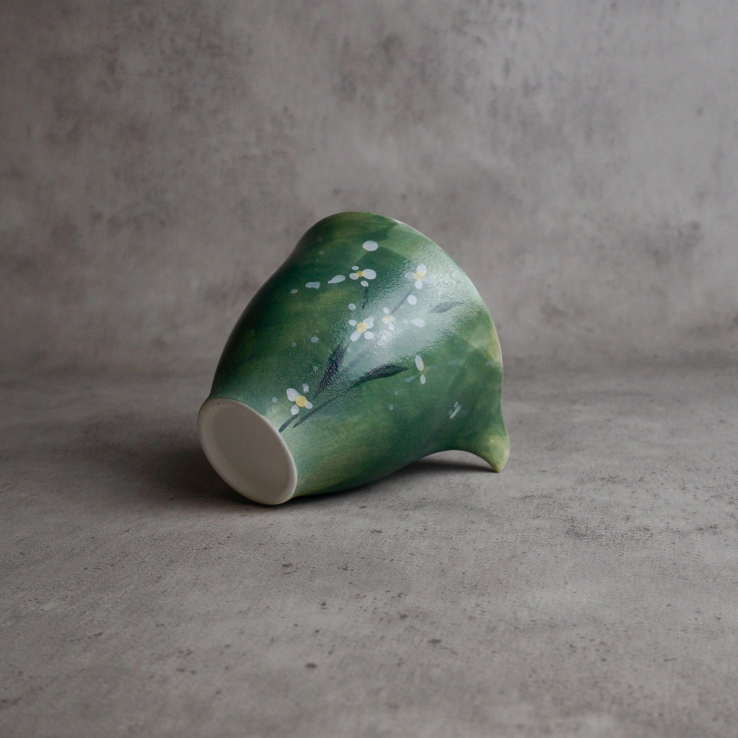 Green Flora Hand Painted Tea Set