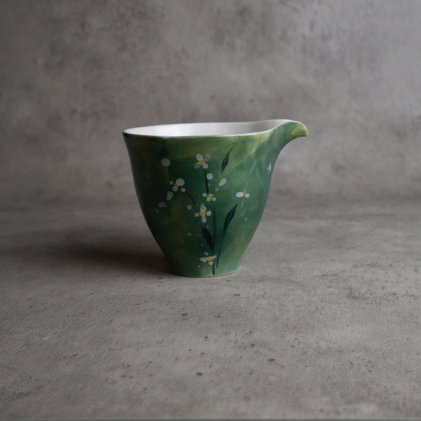Green Flora Hand Painted Tea Set