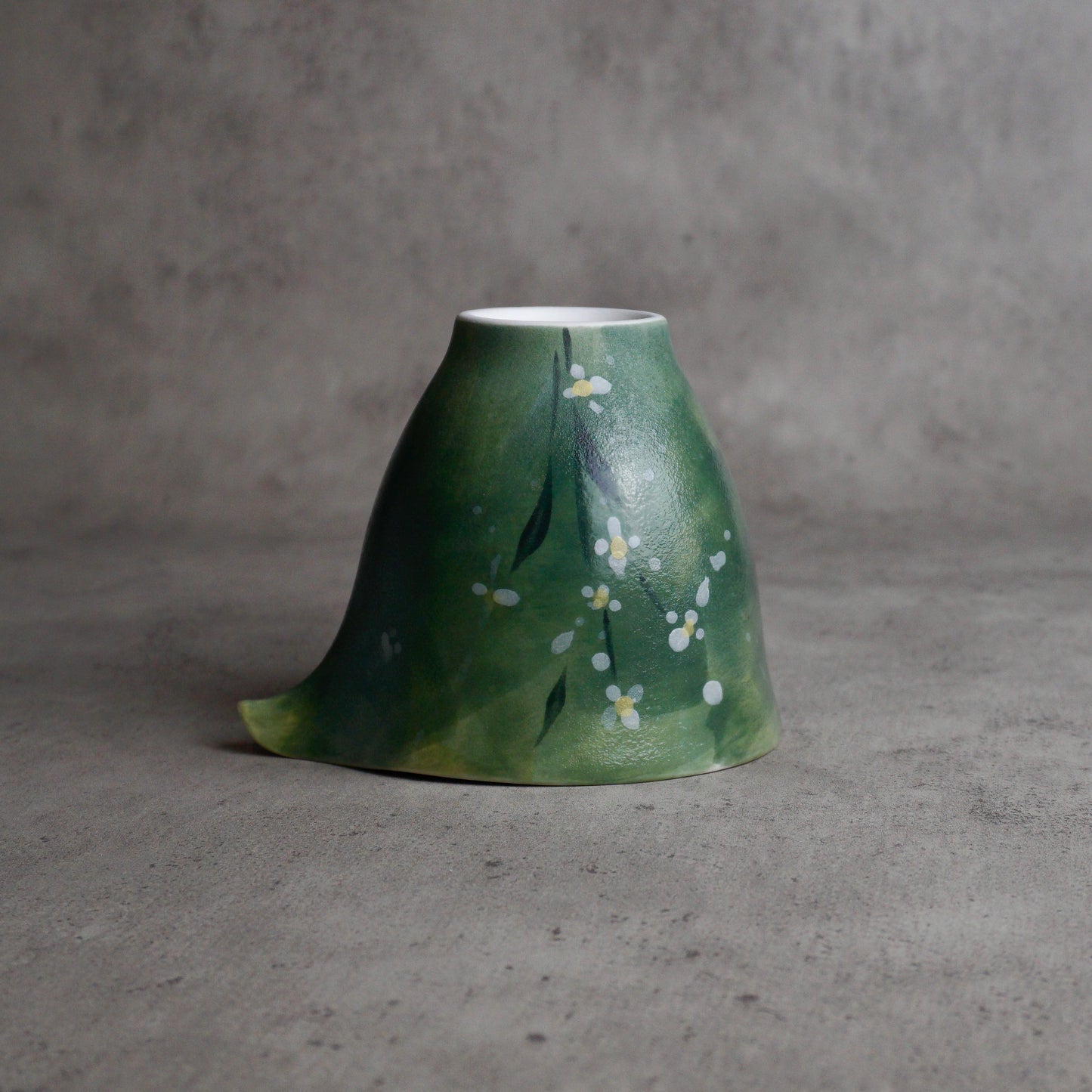 Green Flora Hand Painted Tea Set