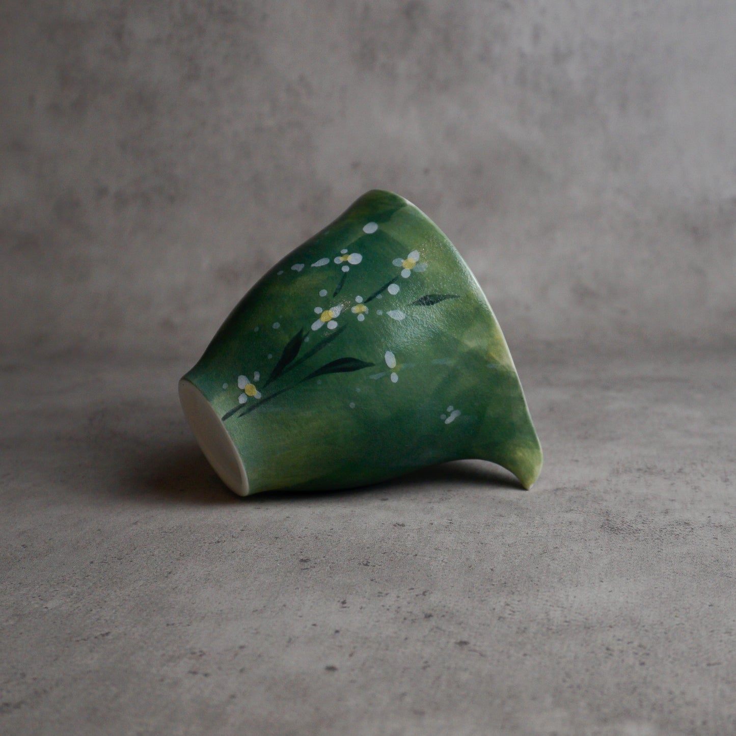Green Flora Hand Painted Tea Set