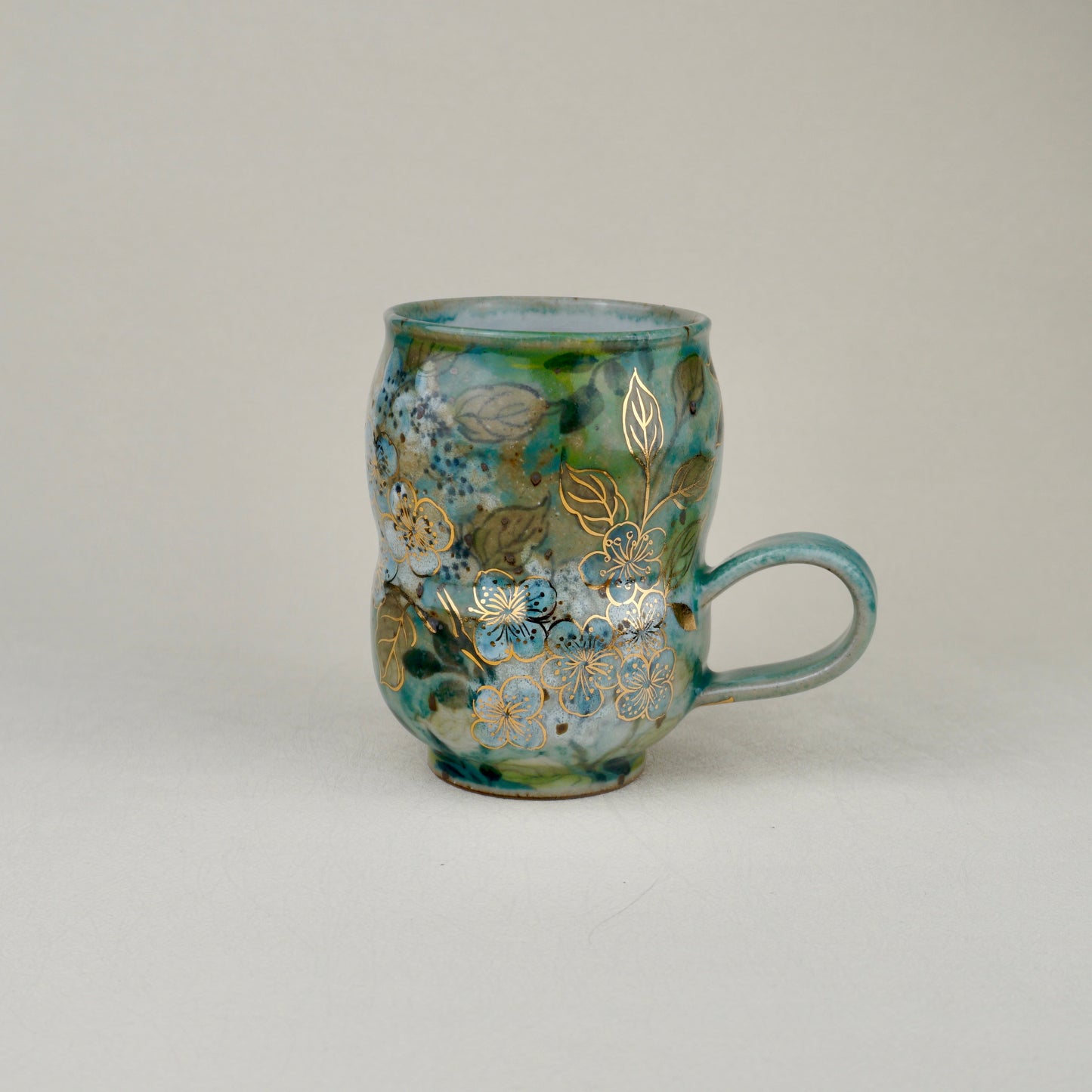 Earthy Green Low Handle Mug