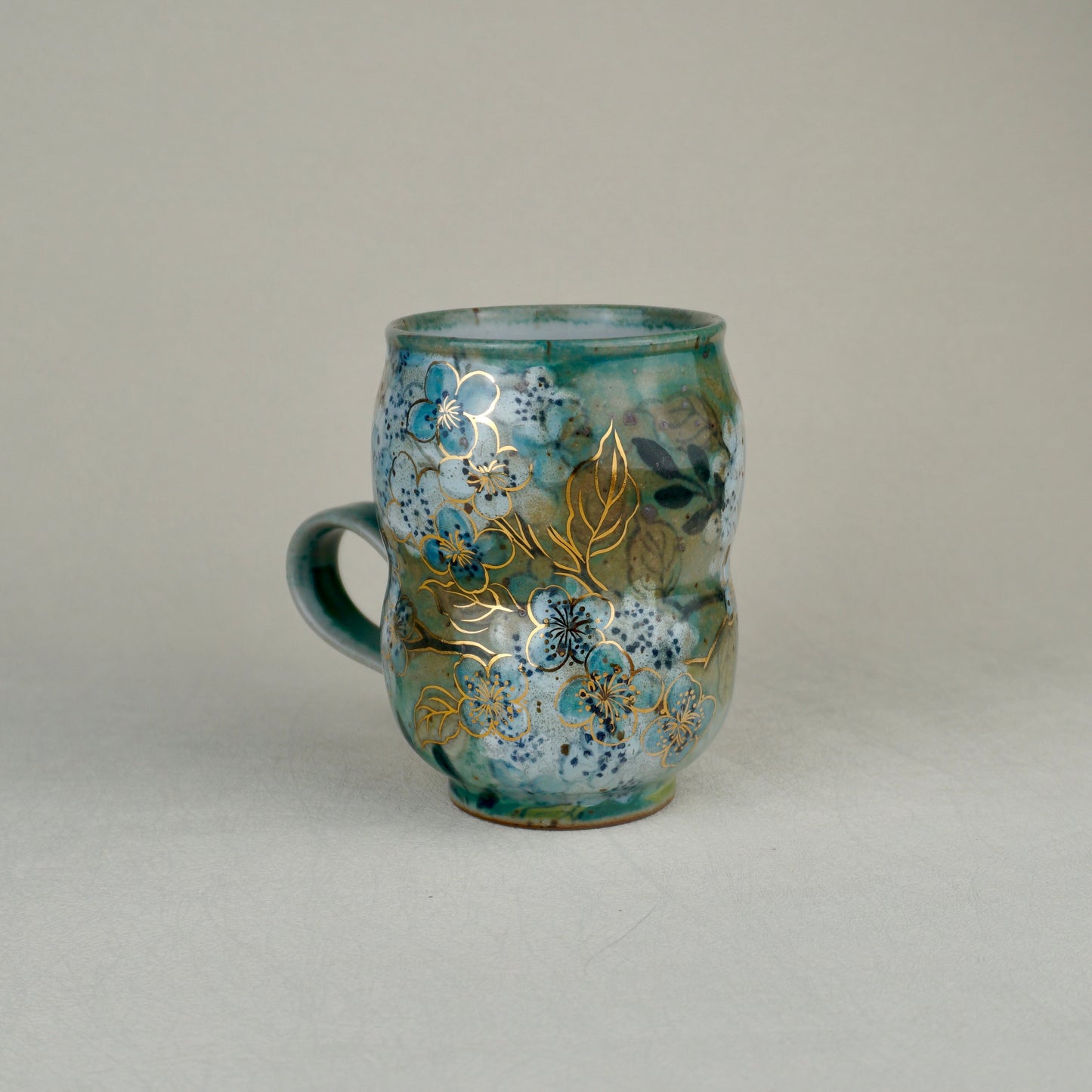 Earthy Green Low Handle Mug