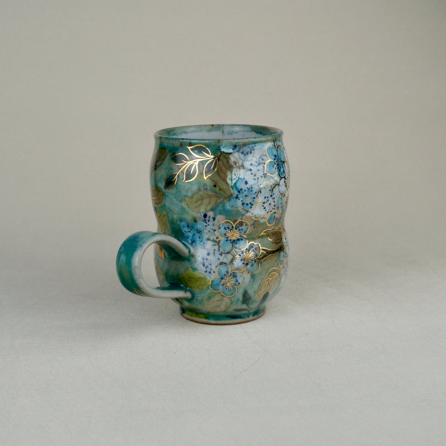 Earthy Green Low Handle Mug