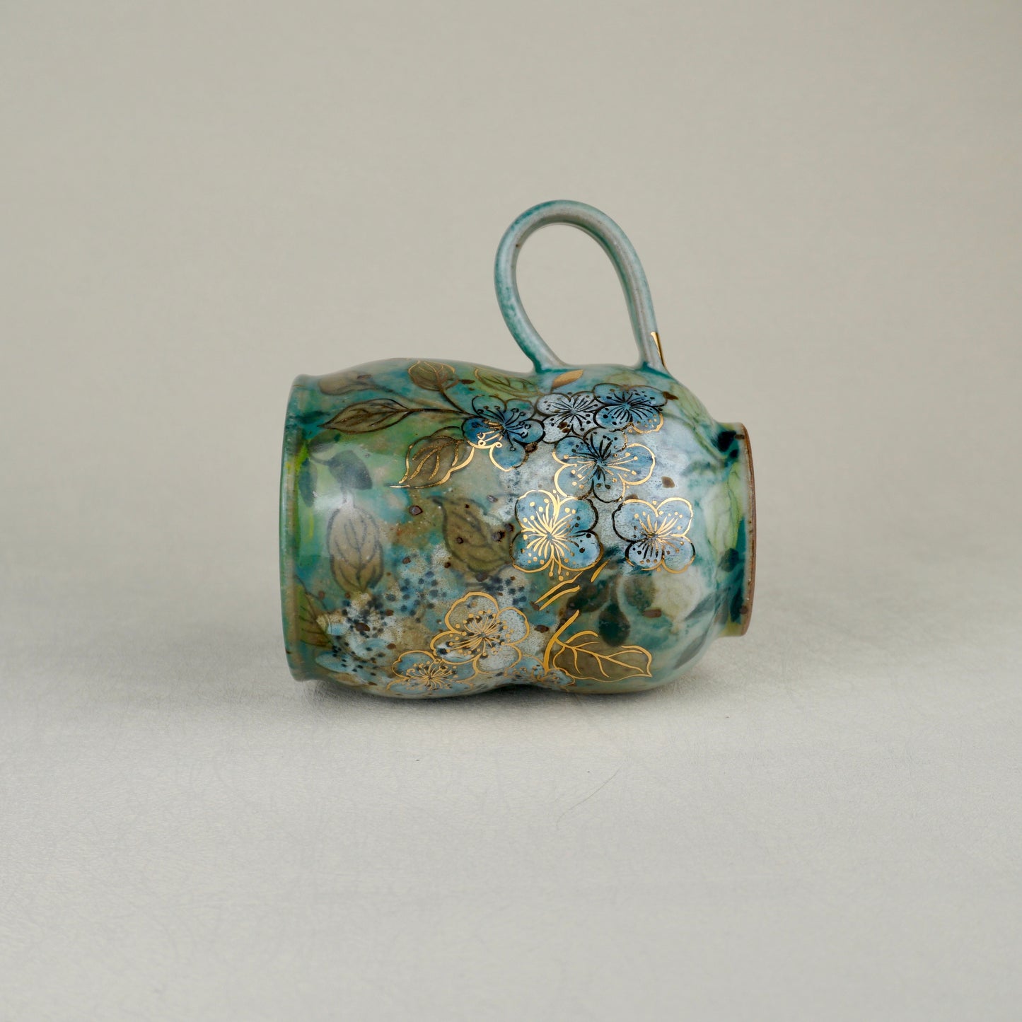 Earthy Green Low Handle Mug