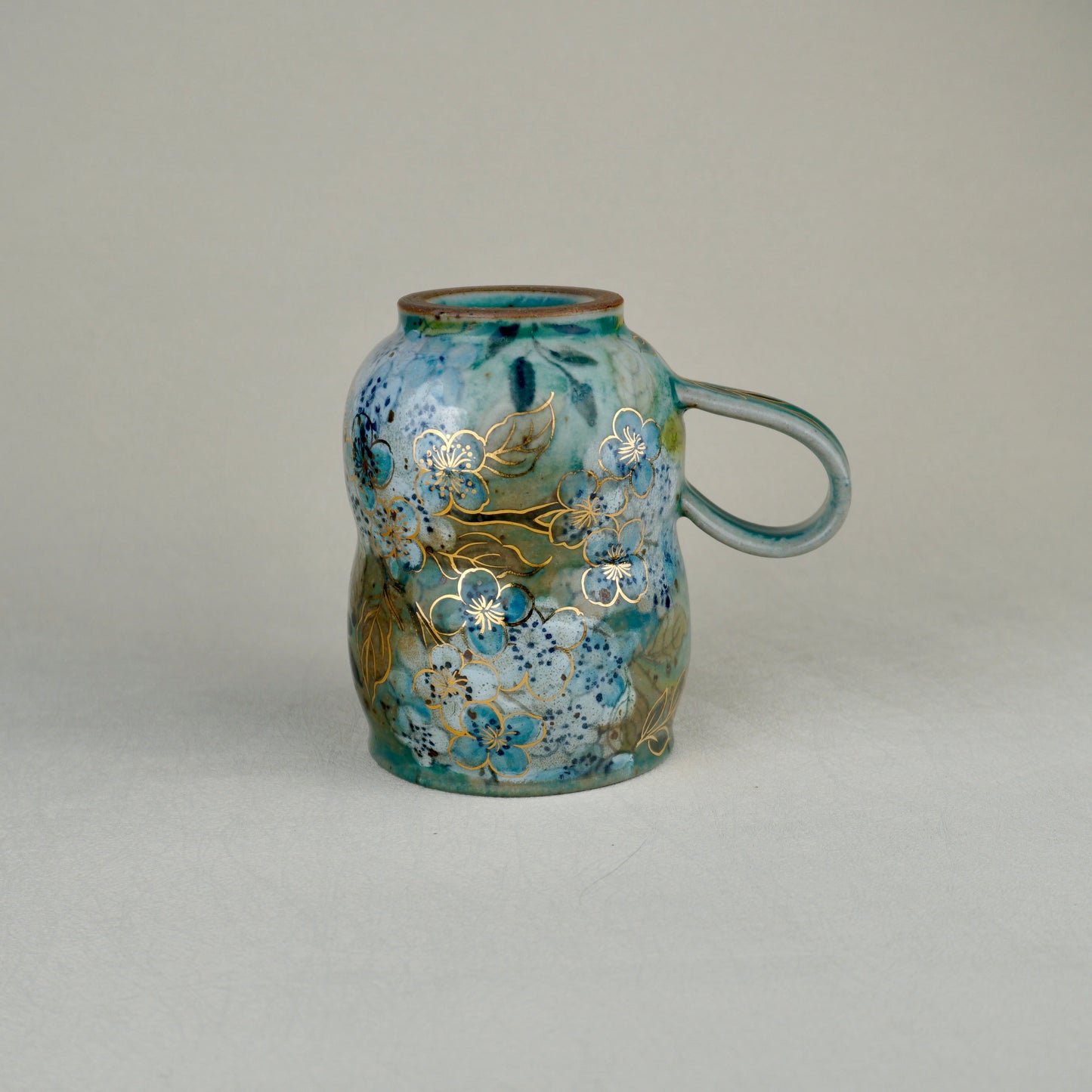 Earthy Green Low Handle Mug