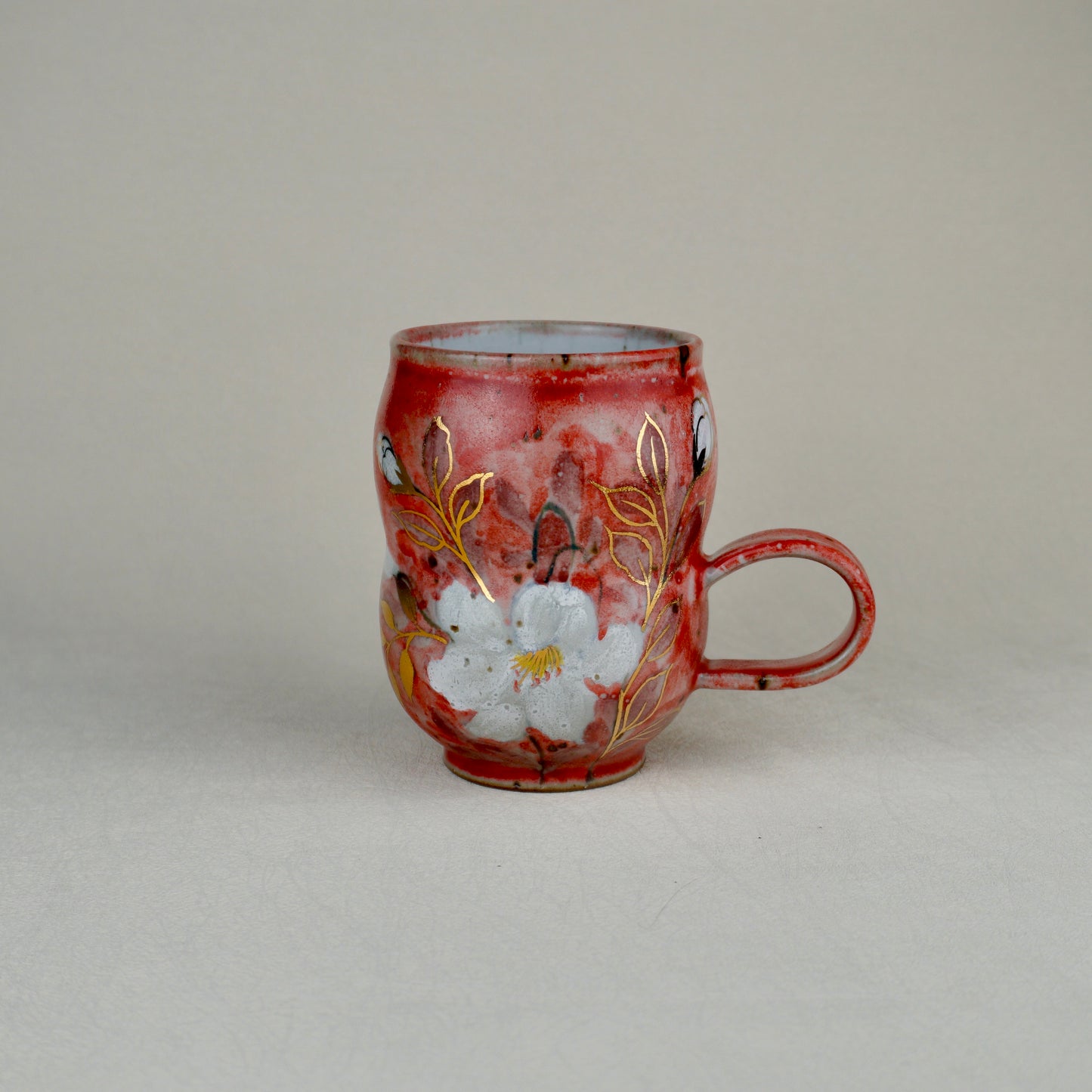Earthy Red Low Handle Mug