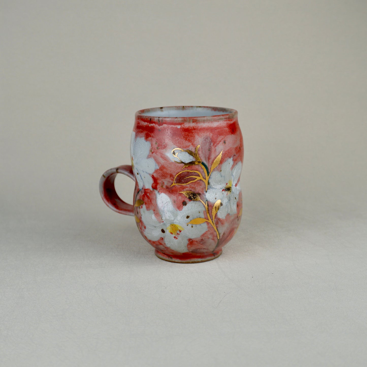 Earthy Red Low Handle Mug