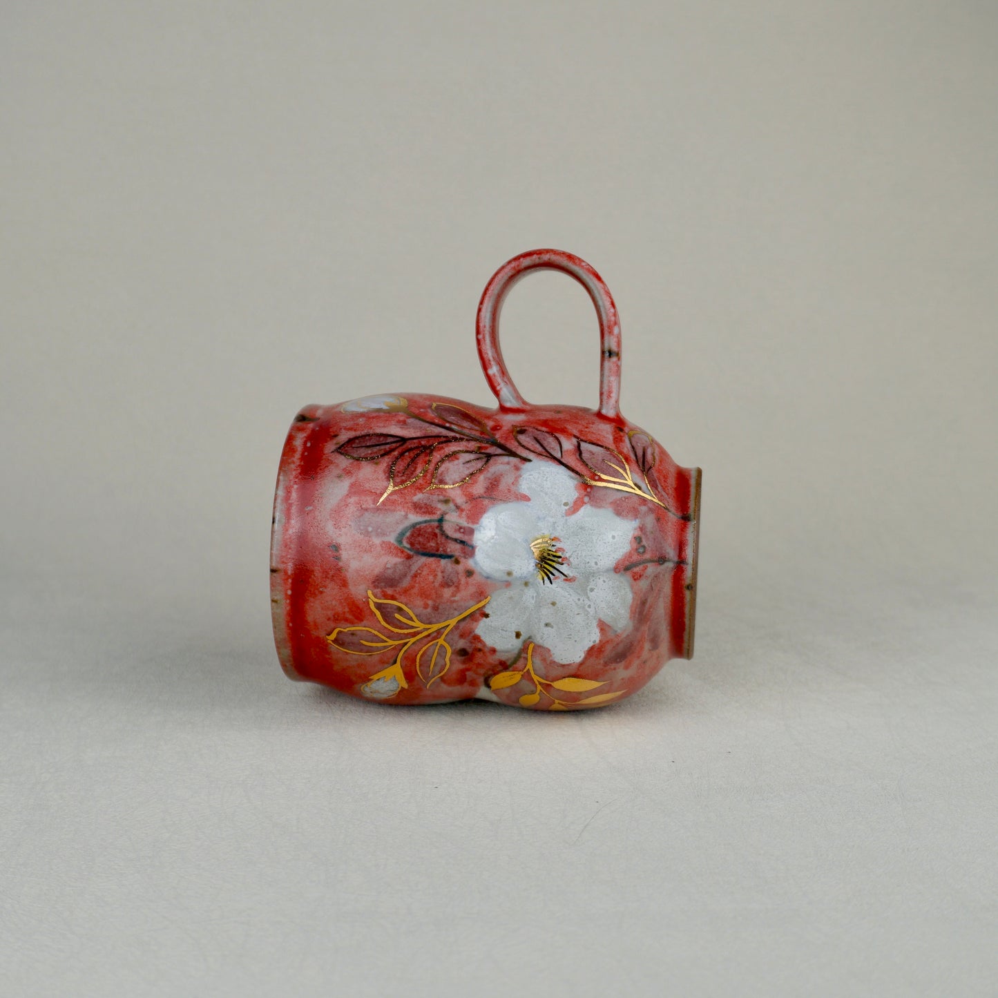 Earthy Red Low Handle Mug