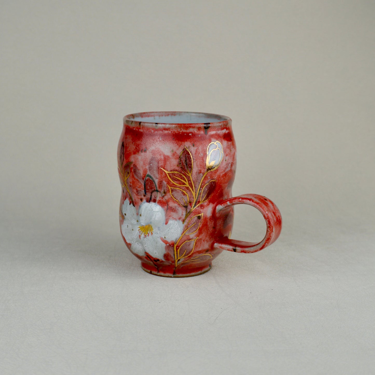 Earthy Red Low Handle Mug