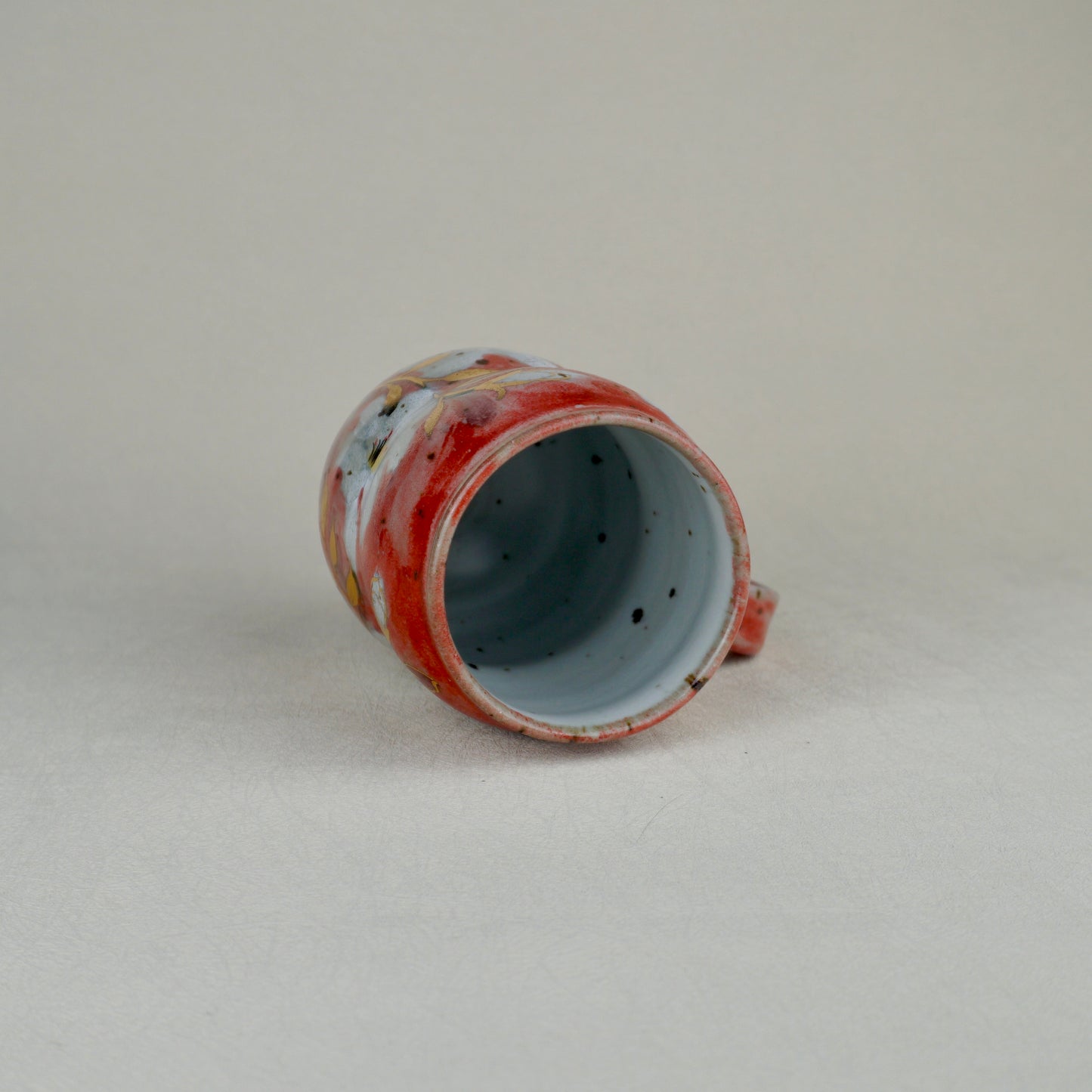 Earthy Red Low Handle Mug
