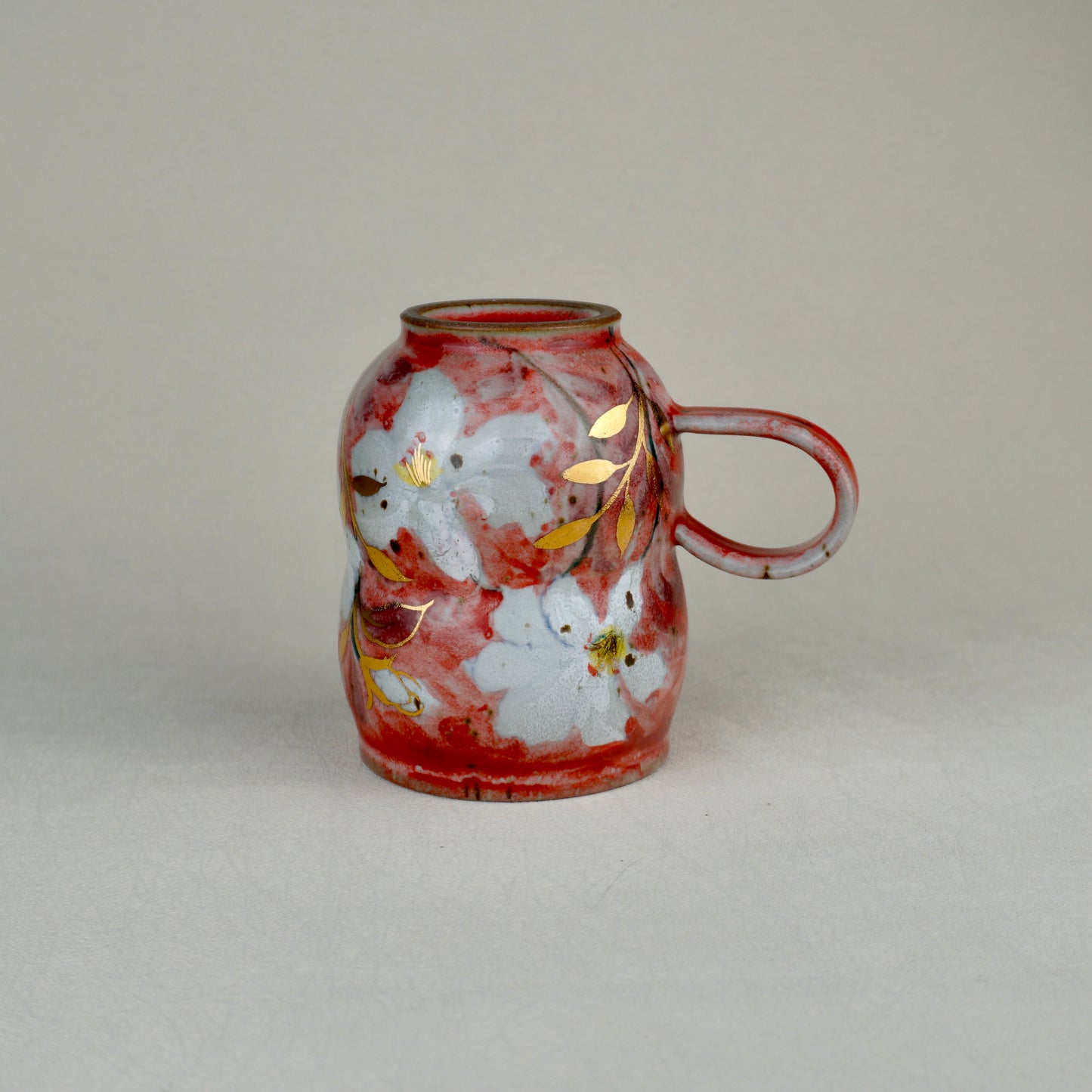 Earthy Red Low Handle Mug