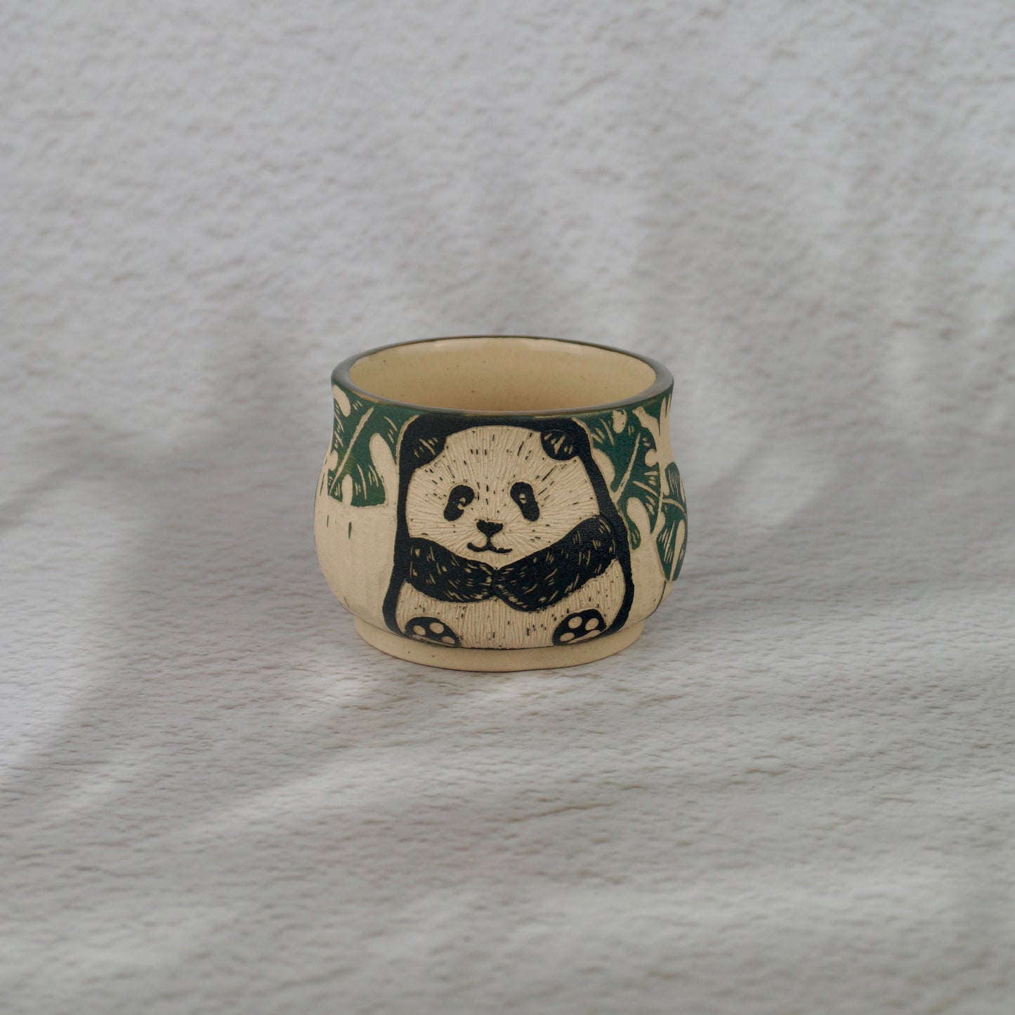 Green Panda Round Cup Small