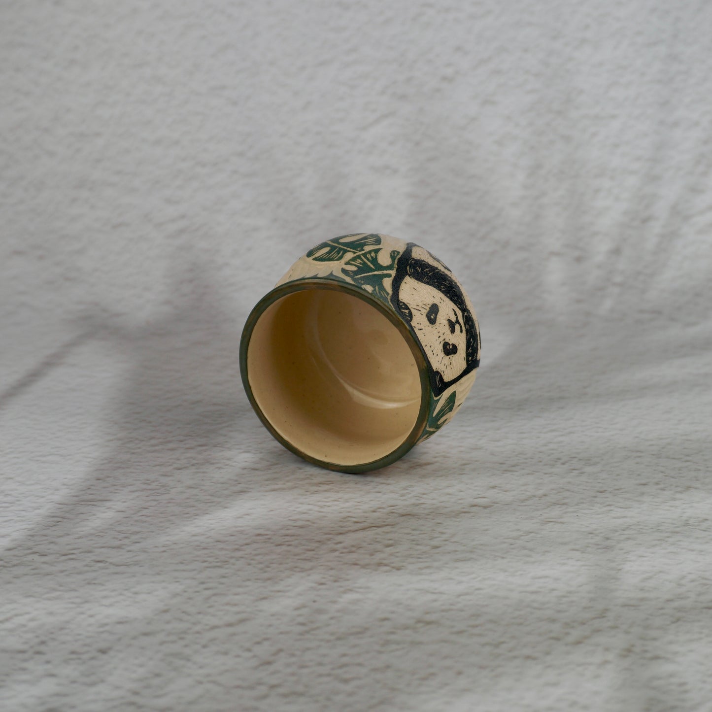 Green Panda Round Cup Small