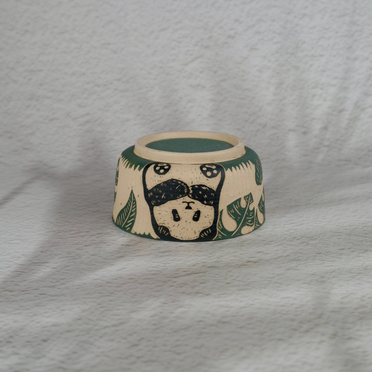 Green panda bowl