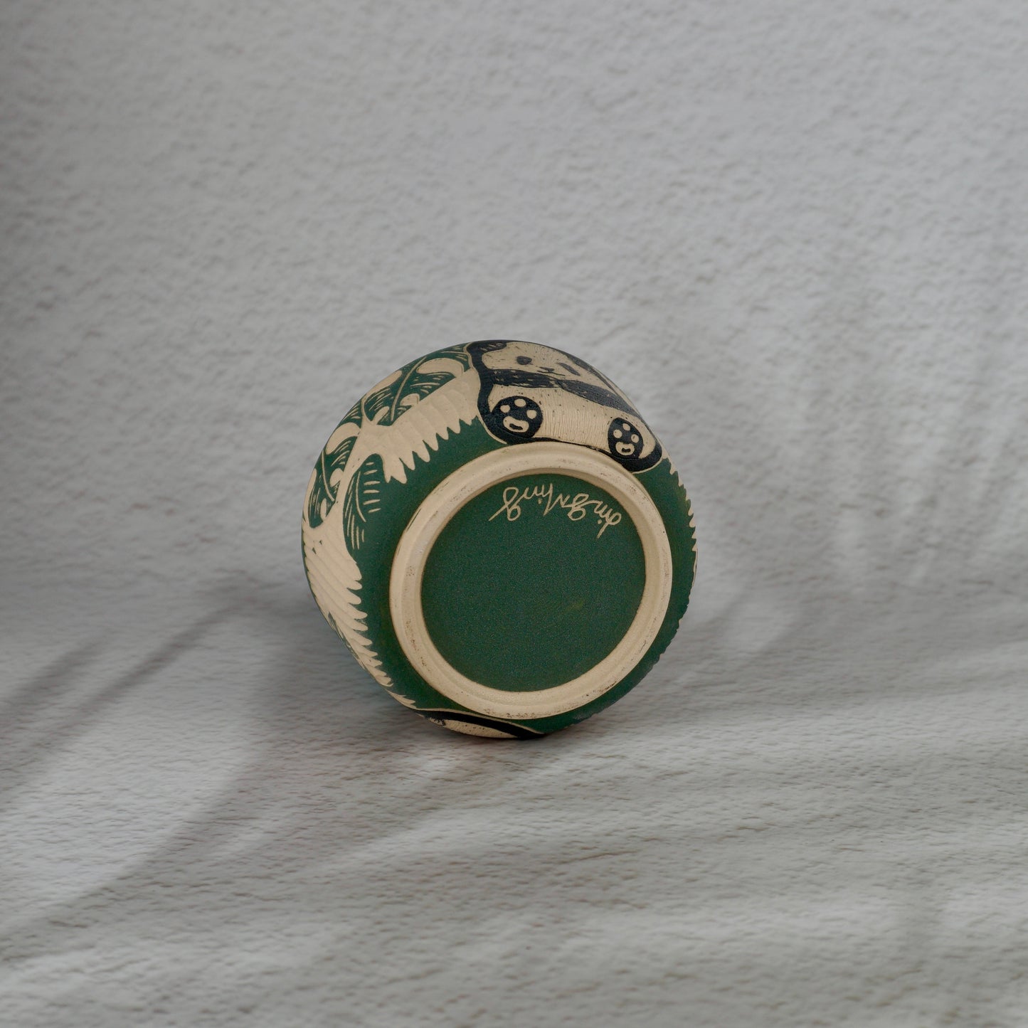 Green Panda Round Cup Small
