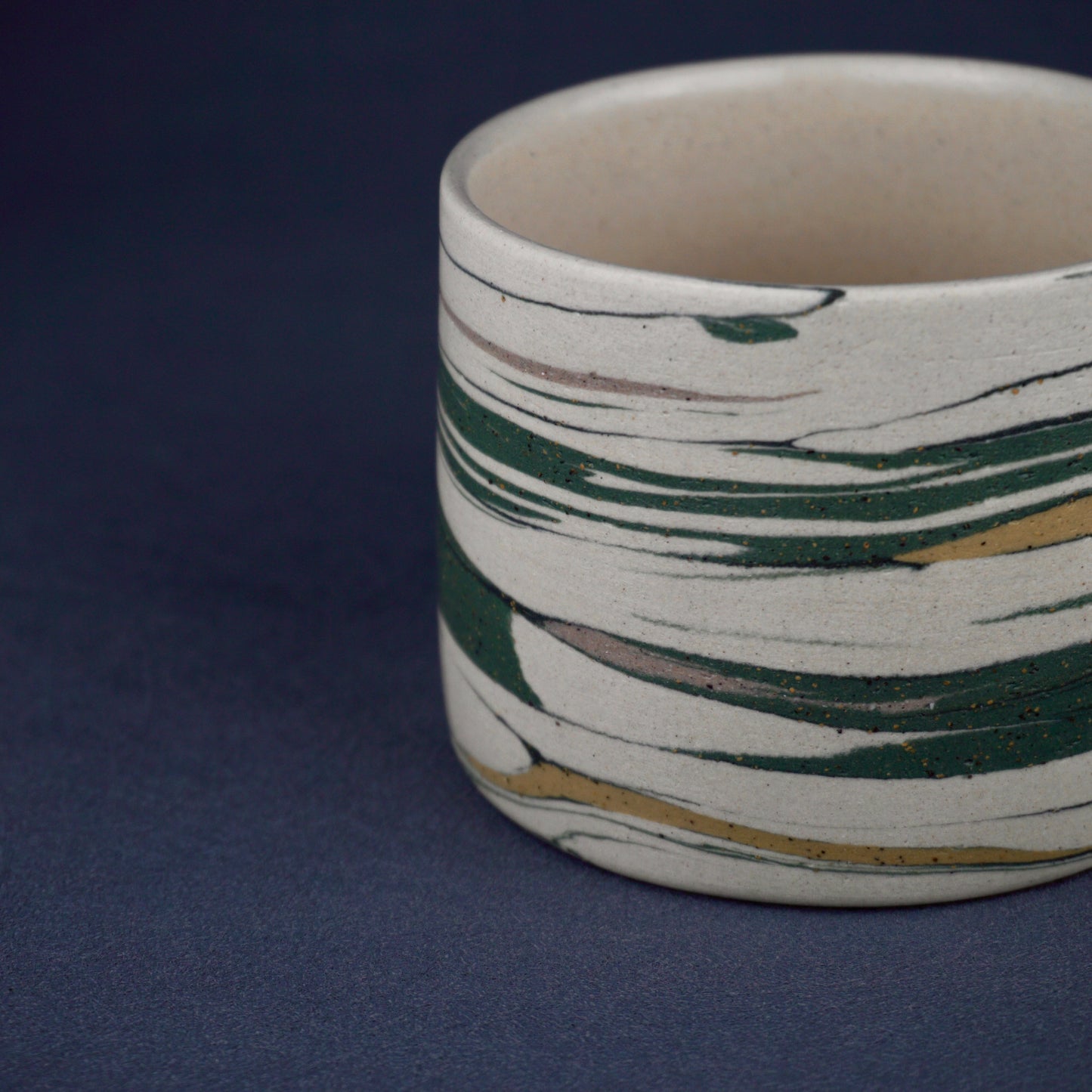 Green Agateware Mug