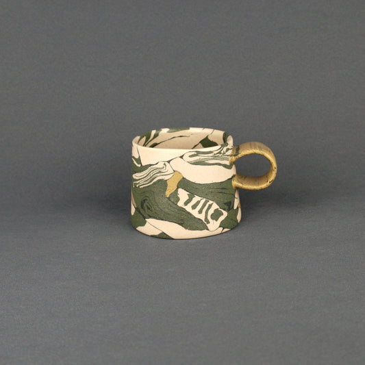 Green Agateware Mug Small