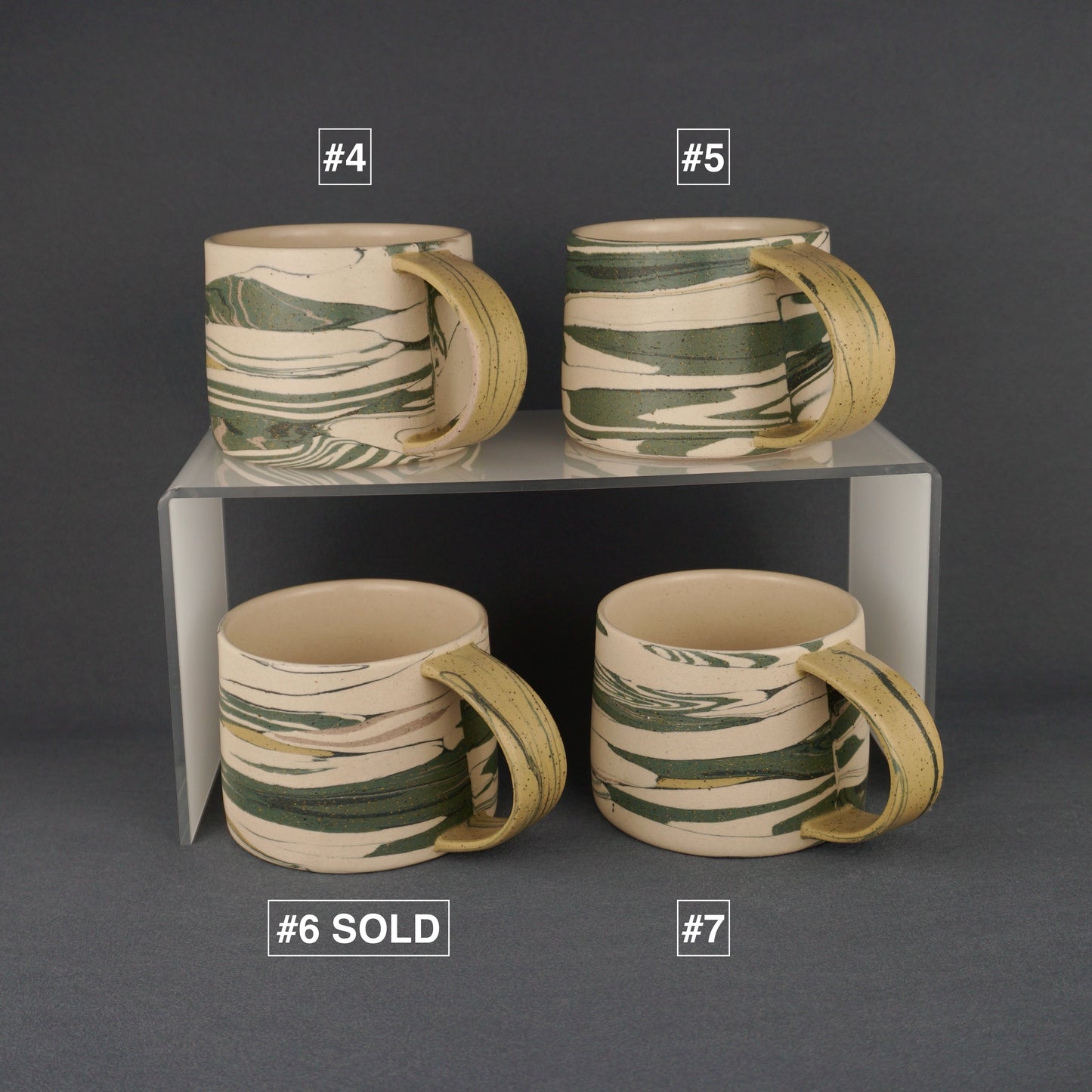 Green Agateware Mug