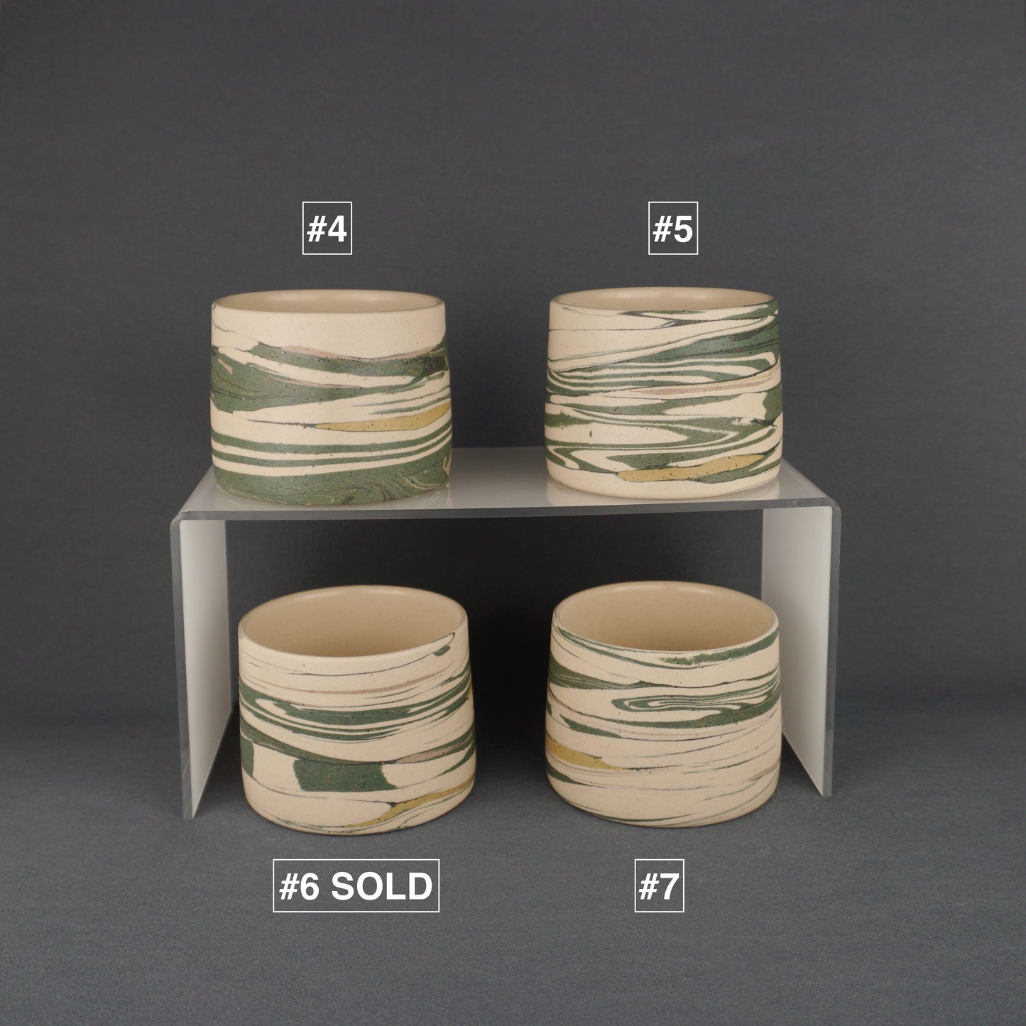 Green Agateware Mug