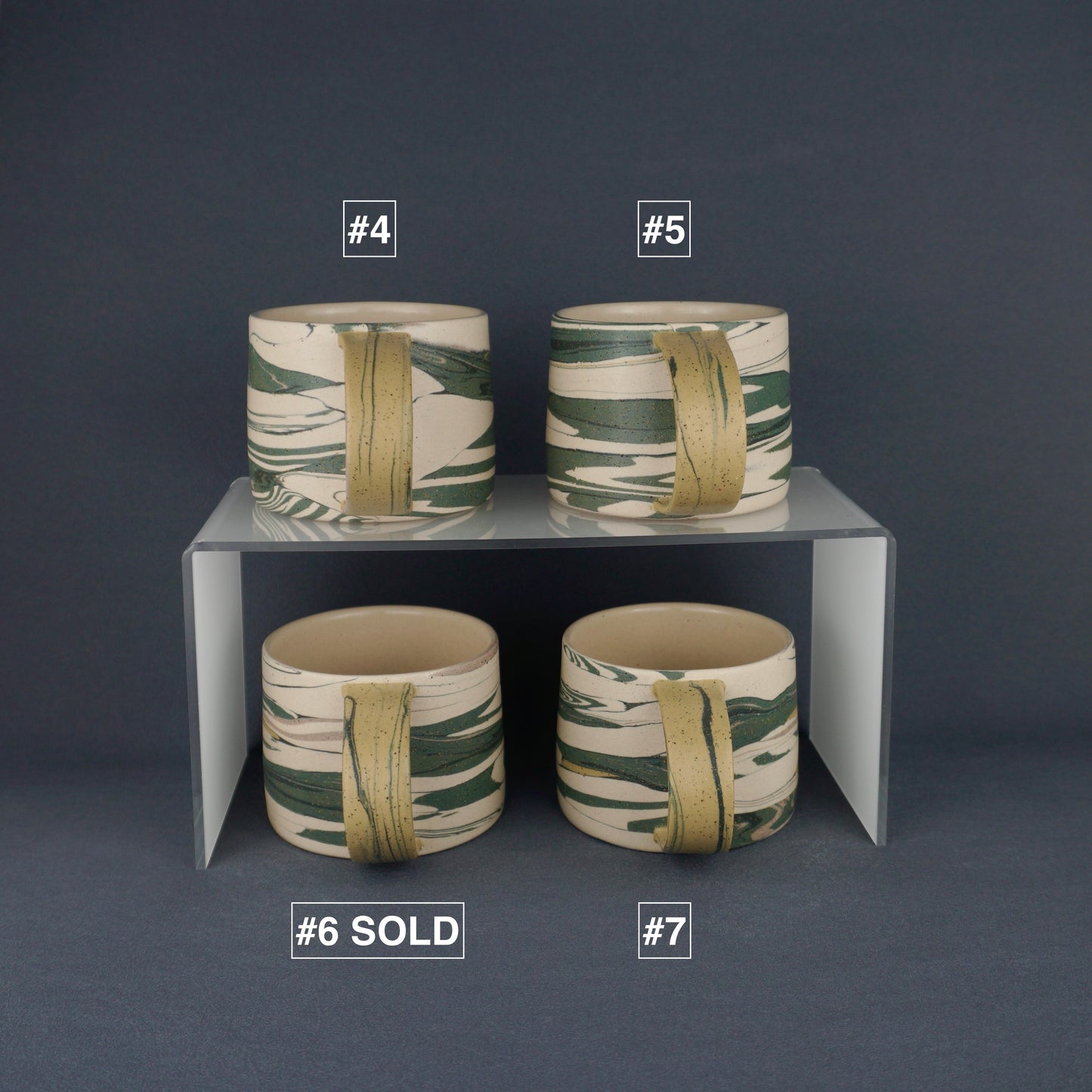 Green Agateware Mug