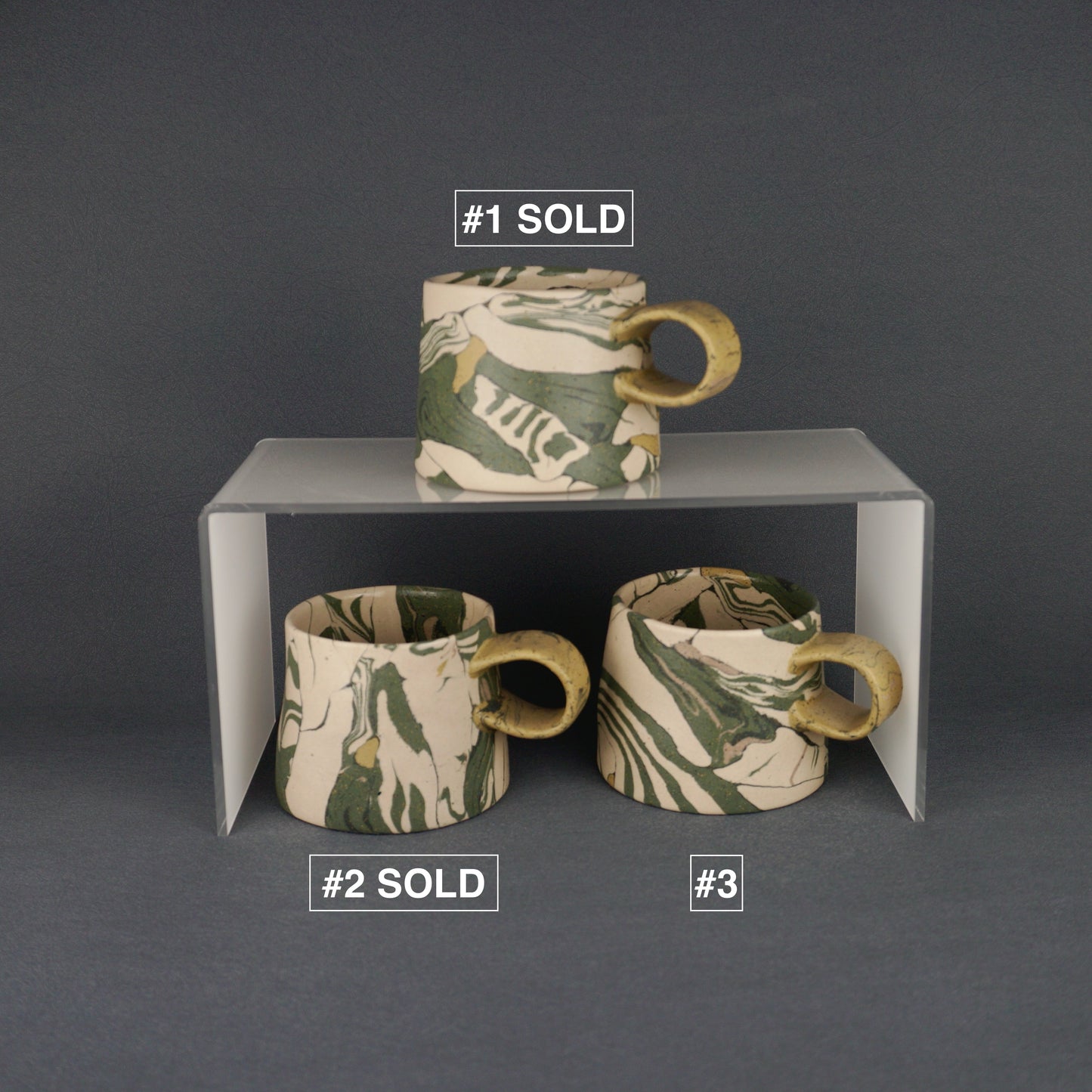 Green Agateware Mug Small