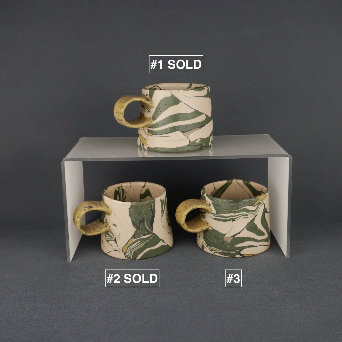 Green Agateware Mug Small