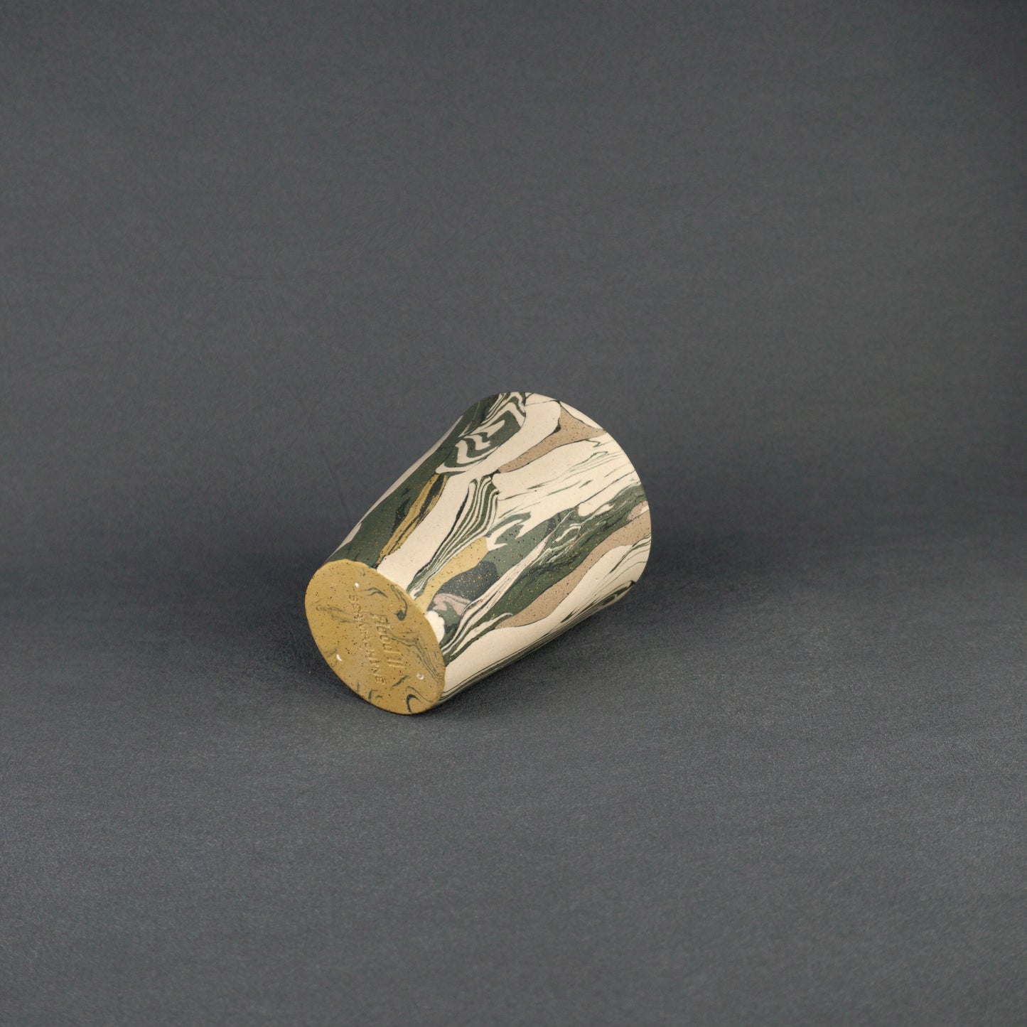 Green Agateware Tumbler