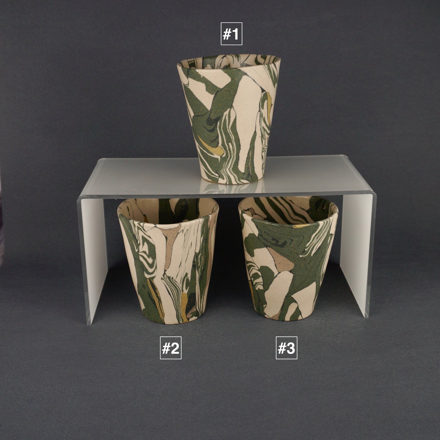 Green Agateware Tumbler