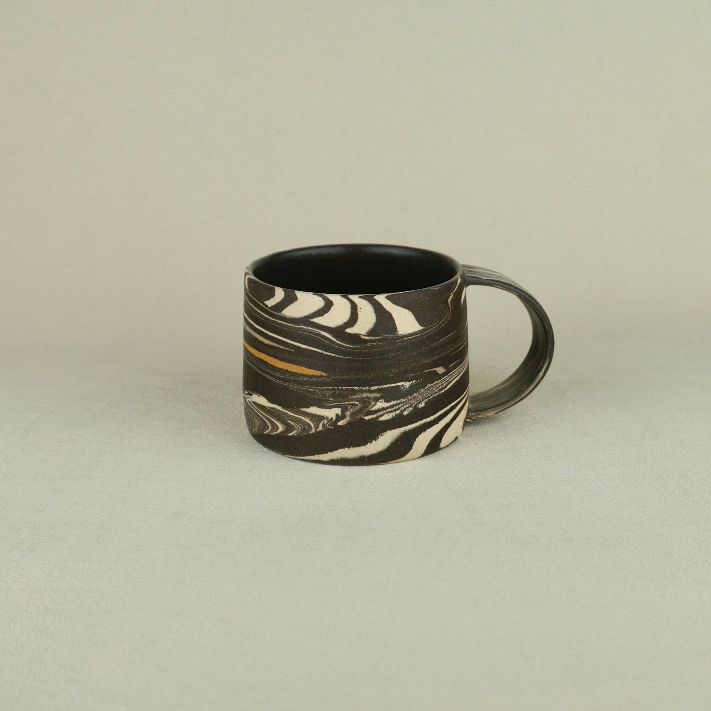 Black Agateware Mug
