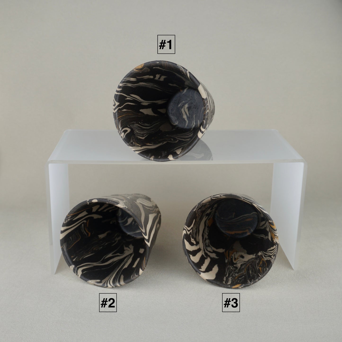 Black Agateware Tumbler