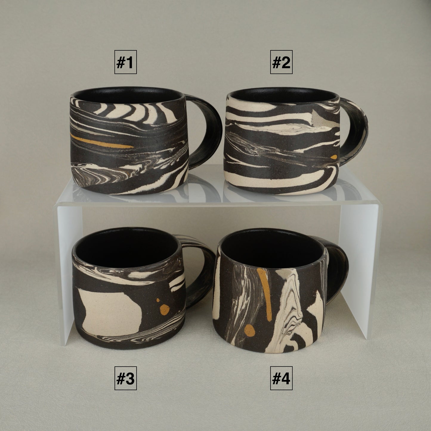 Black Agateware Mug