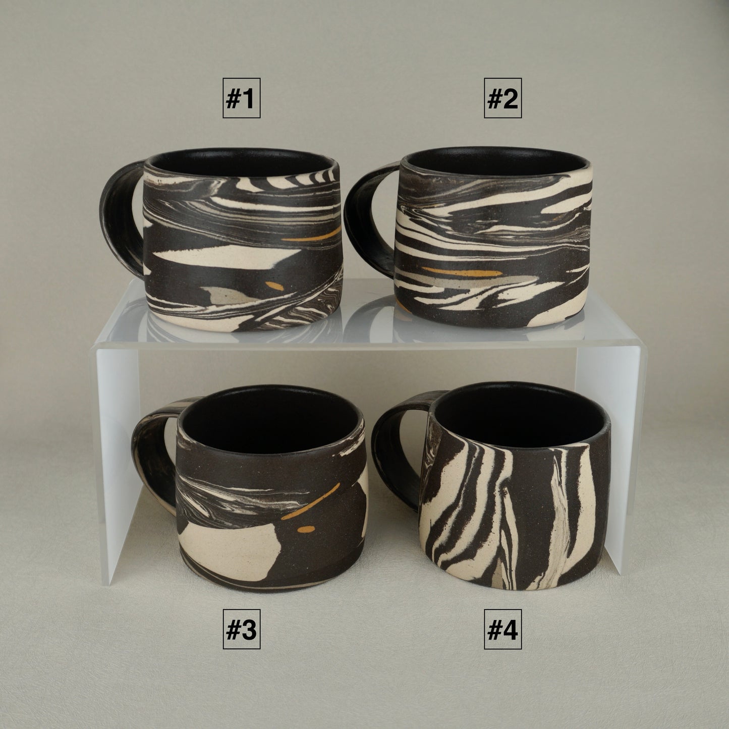Black Agateware Mug