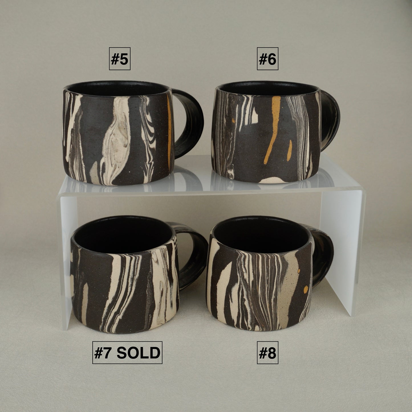 Black Agateware Mug