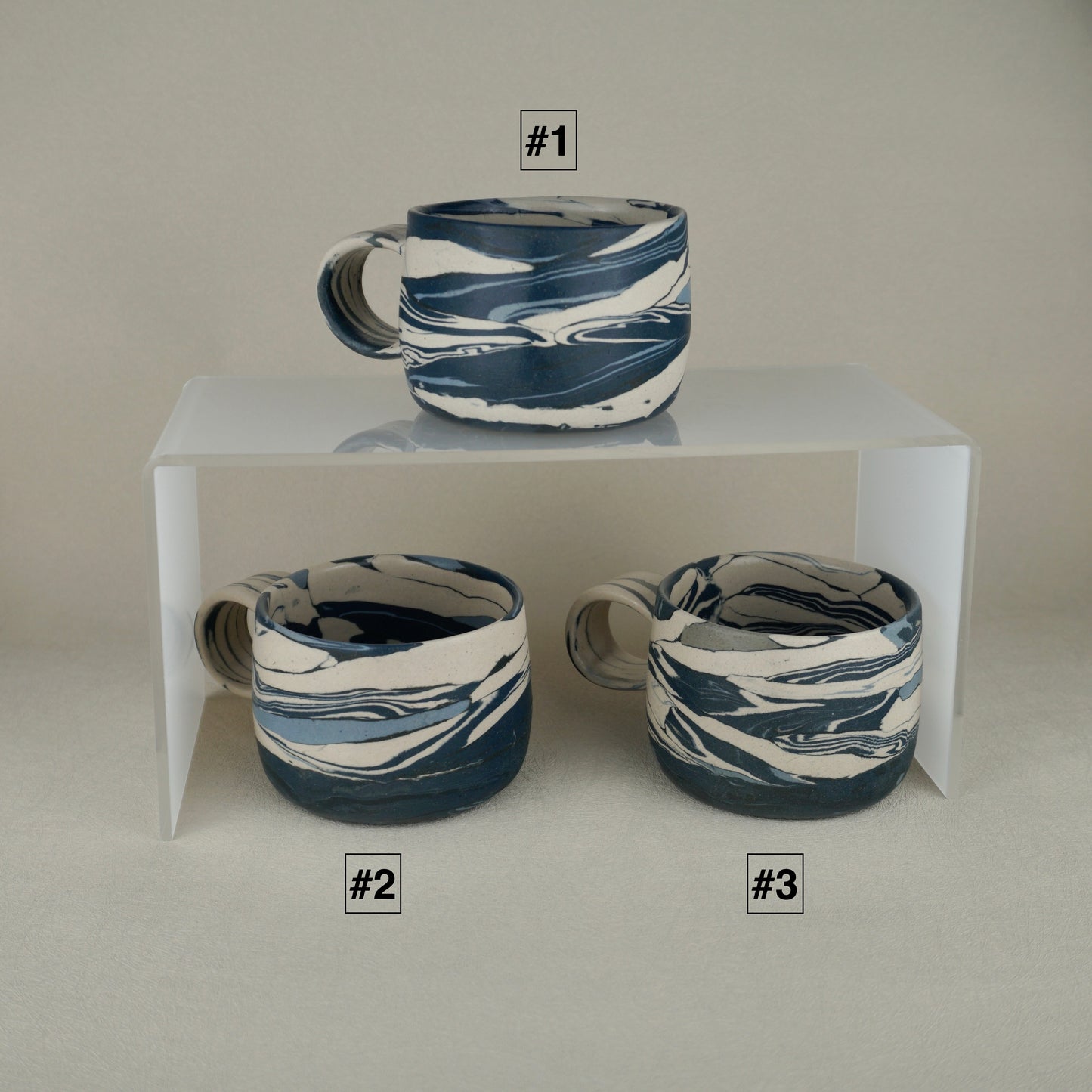 Blue Agateware Mug Medium