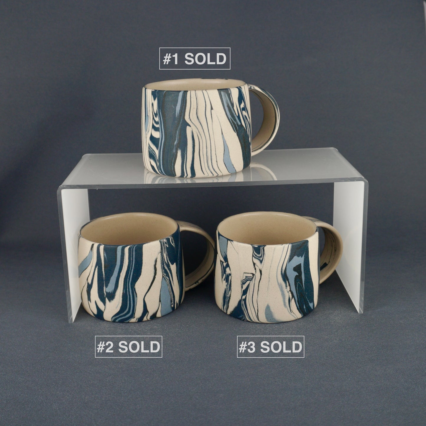 Blue Agateware Mug